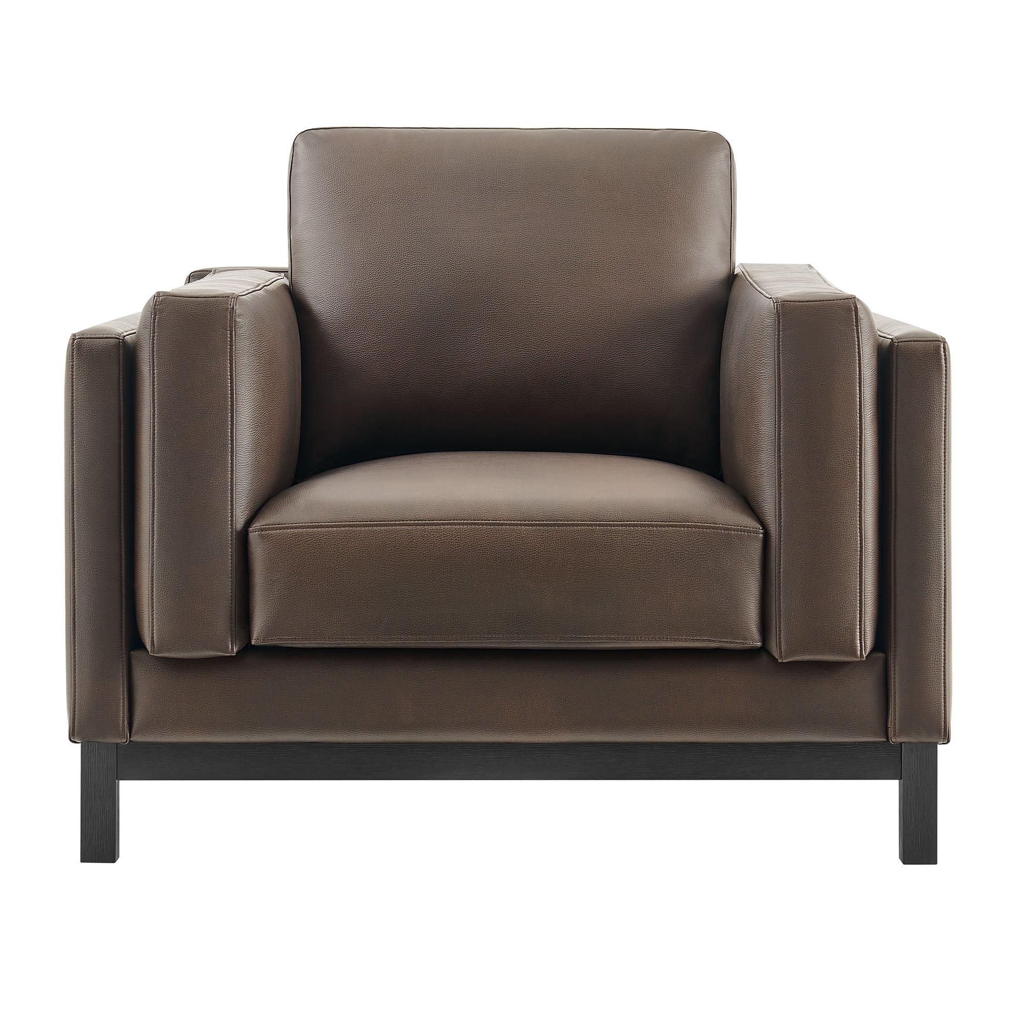 Roscoe Vegan Leather Armchair, Espresso