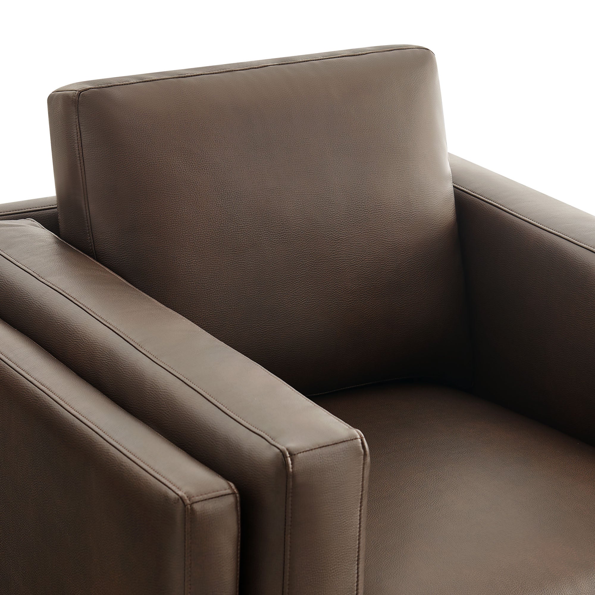Roscoe Vegan Leather Armchair, Espresso