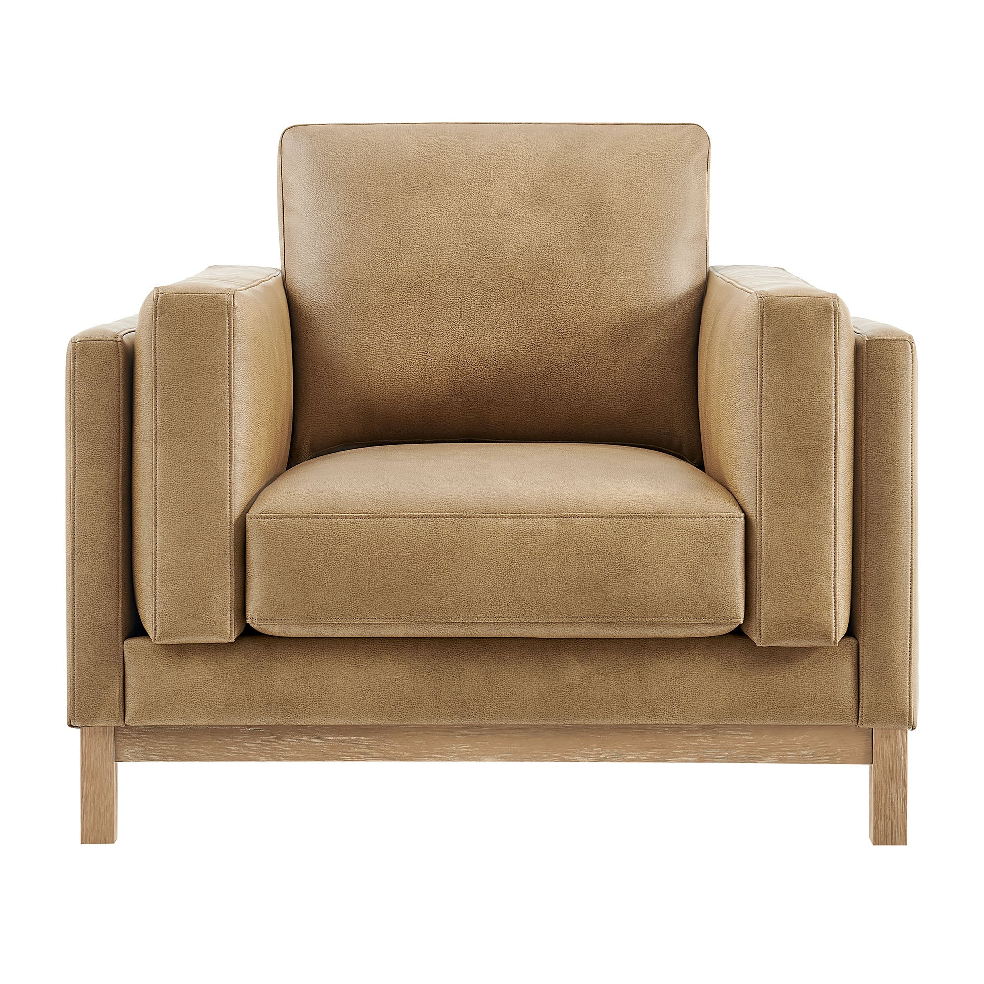 Roscoe Vegan Leather Armchair, Toast