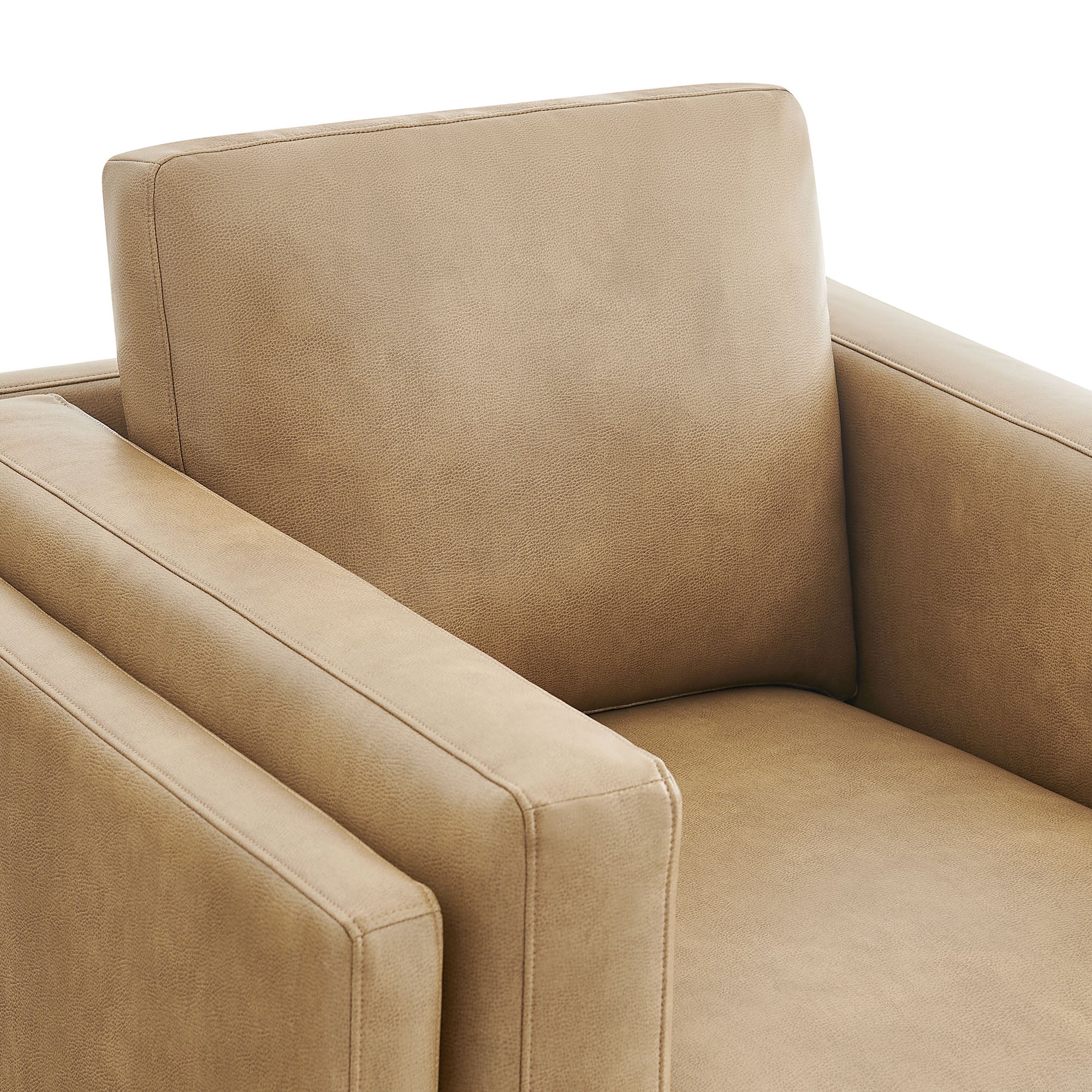 Roscoe Vegan Leather Armchair, Toast