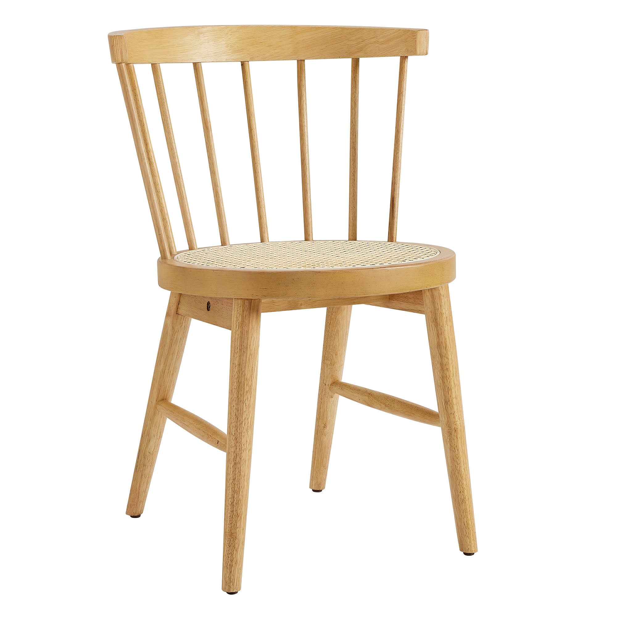 Lykke Curved Spindle Back Dining Chairs Set of 2, Natural