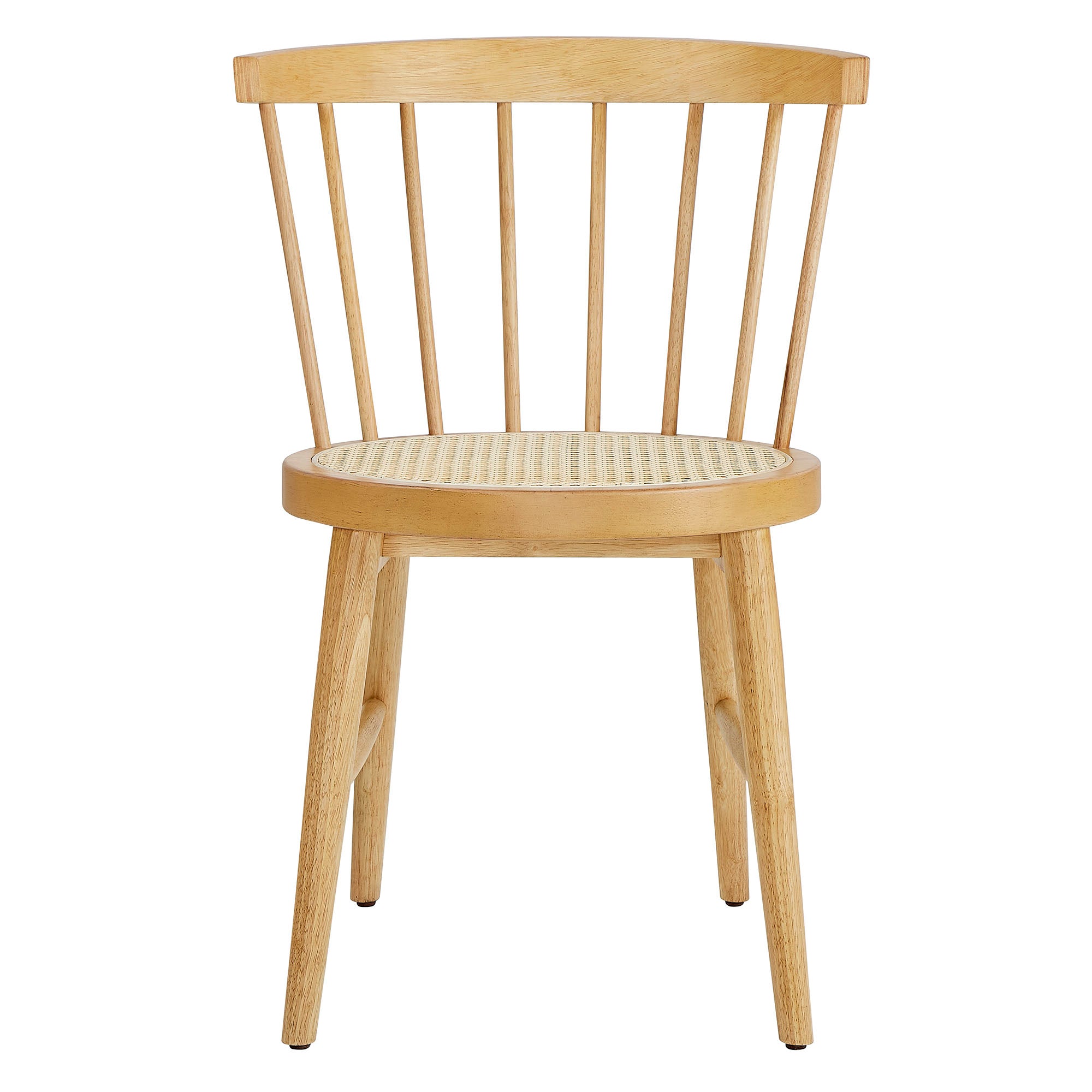 Lykke Curved Spindle Back Dining Chairs Set of 2, Natural