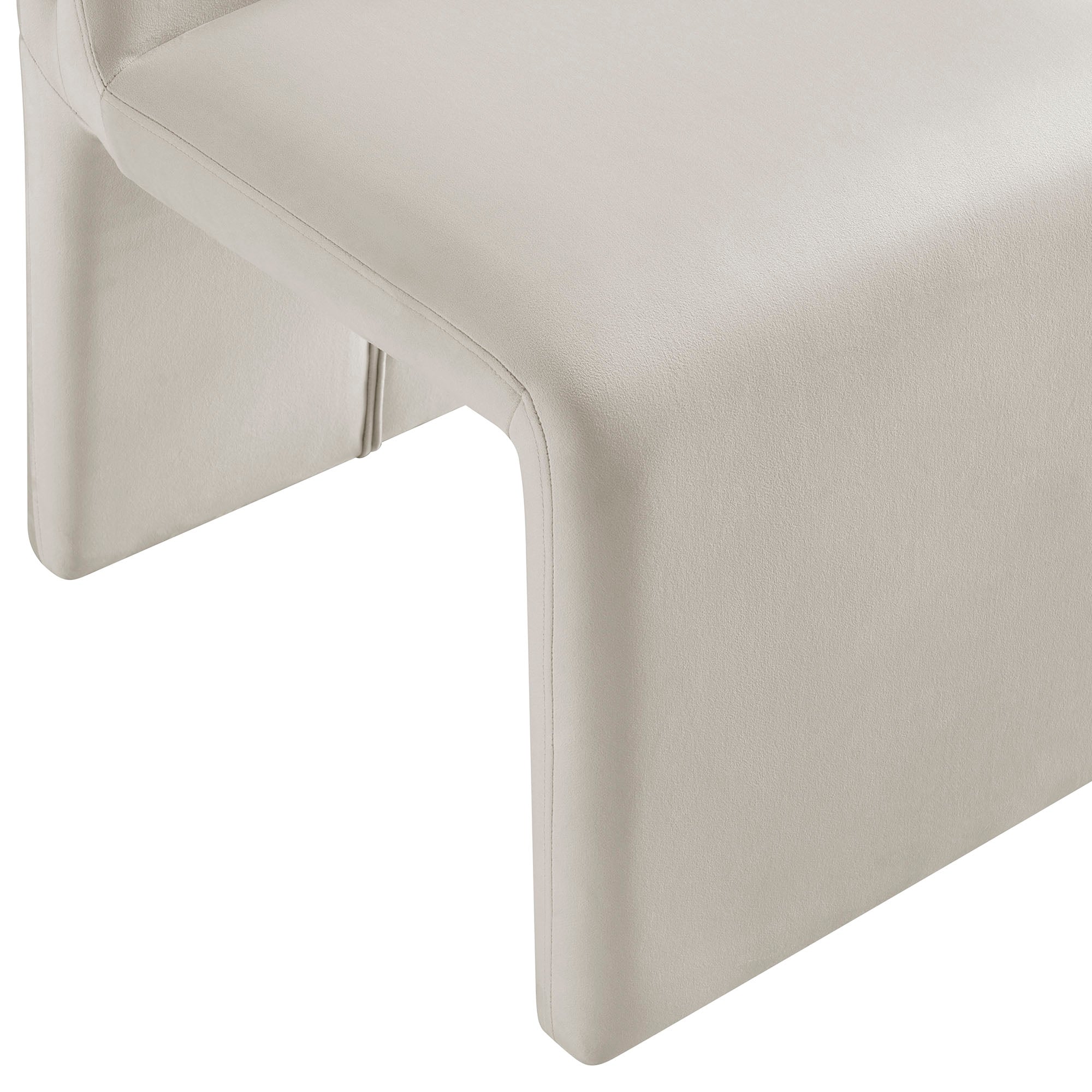 Emory Upholstered Performance Velvet Dining Side Chair, Alabaster