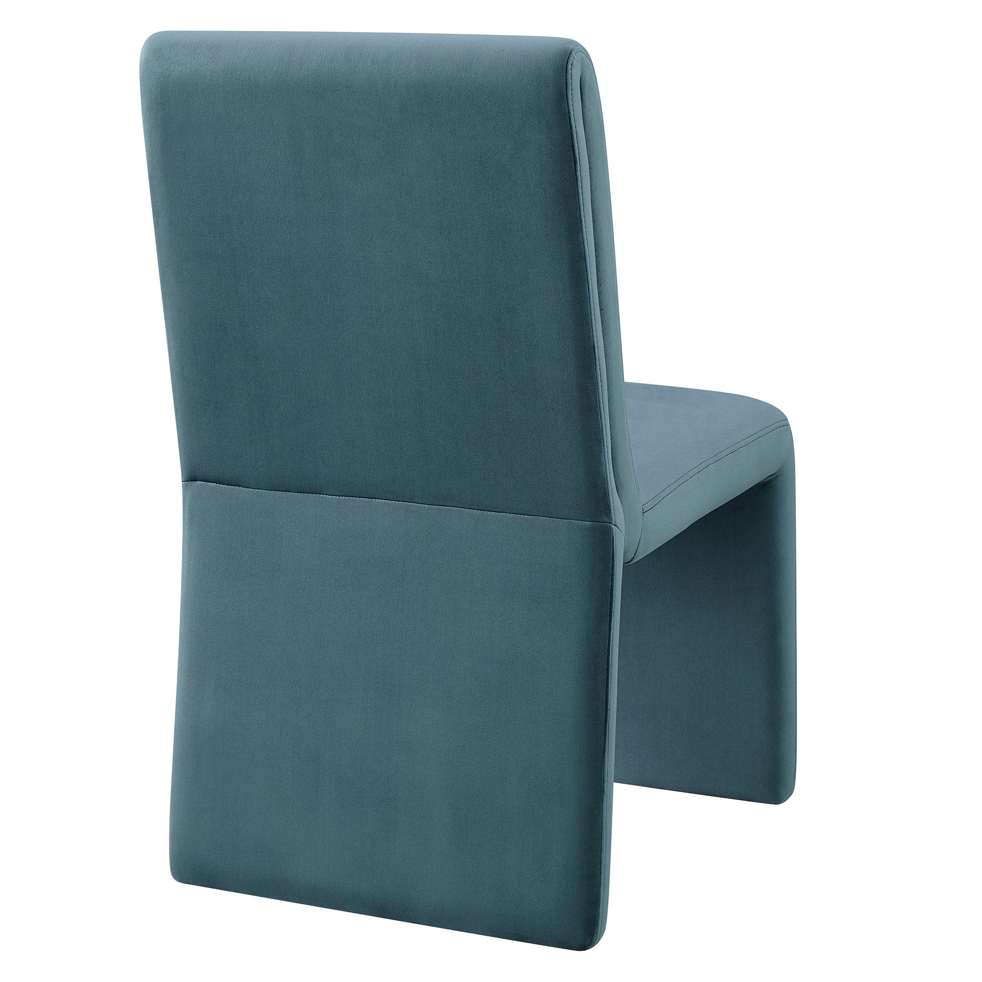 Emory Upholstered Performance Velvet Dining Side Chair, Cadet Blue