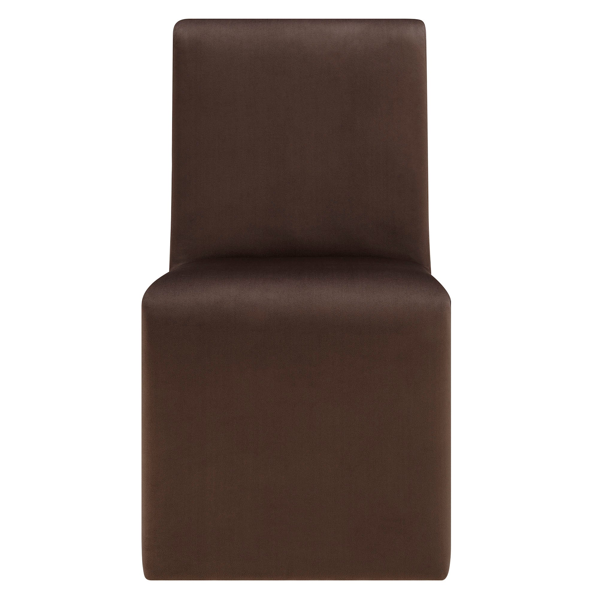 Emory Upholstered Performance Velvet Dining Side Chair, Chocolate