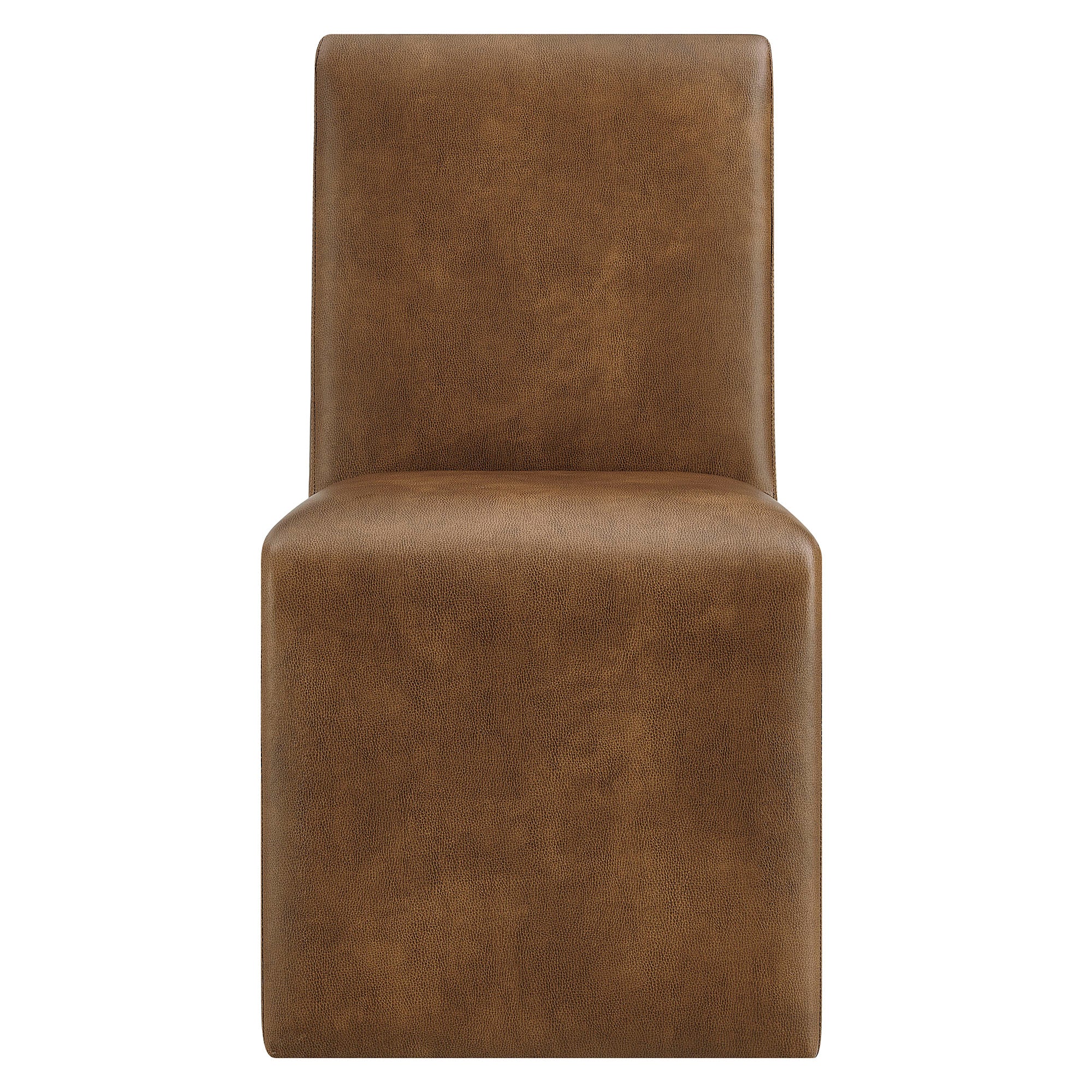 Emory Vegan Leather Dining Side Chair, Canyon