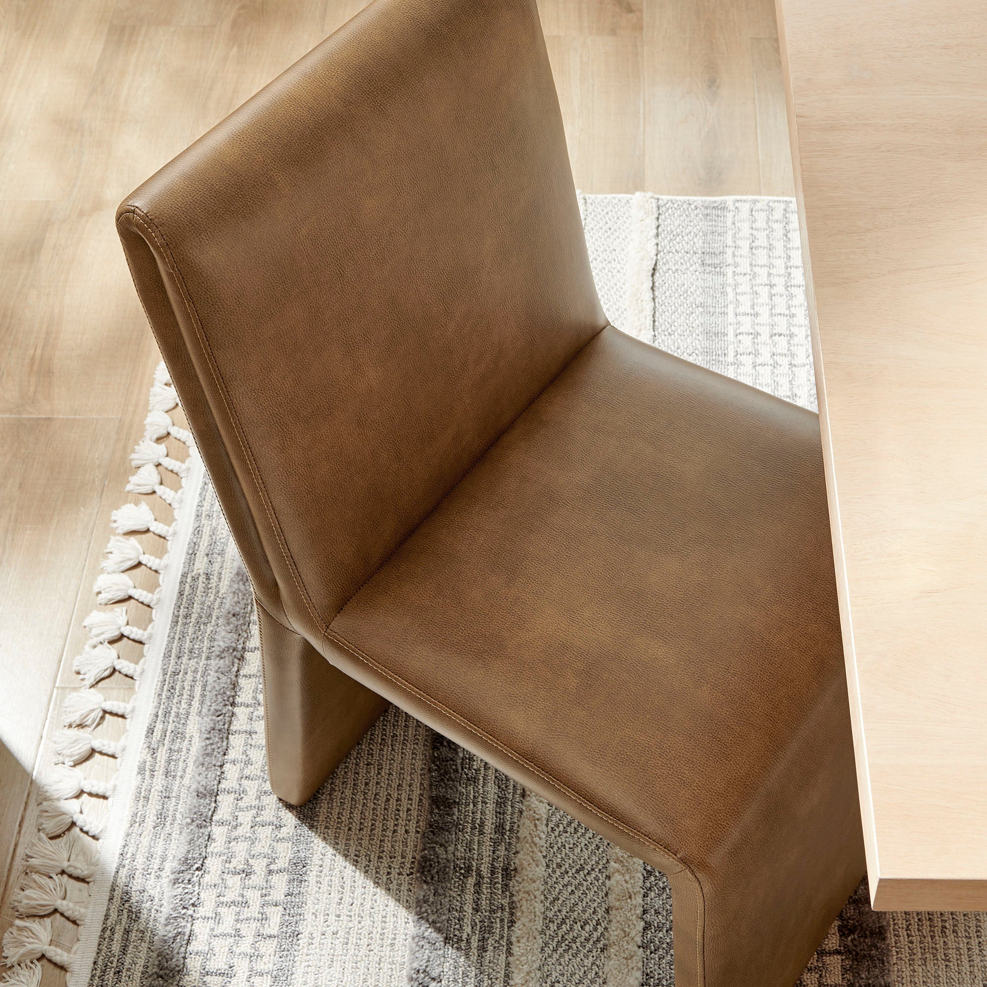 Emory Vegan Leather Dining Side Chair, Canyon