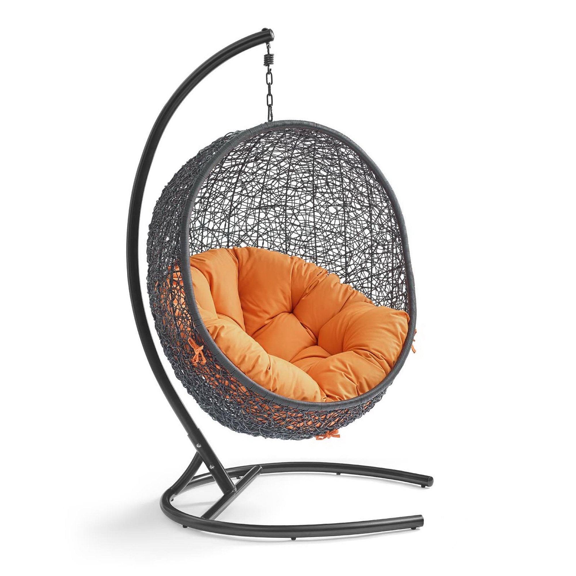 Encase Swing Outdoor Patio Lounge Chair, Orange