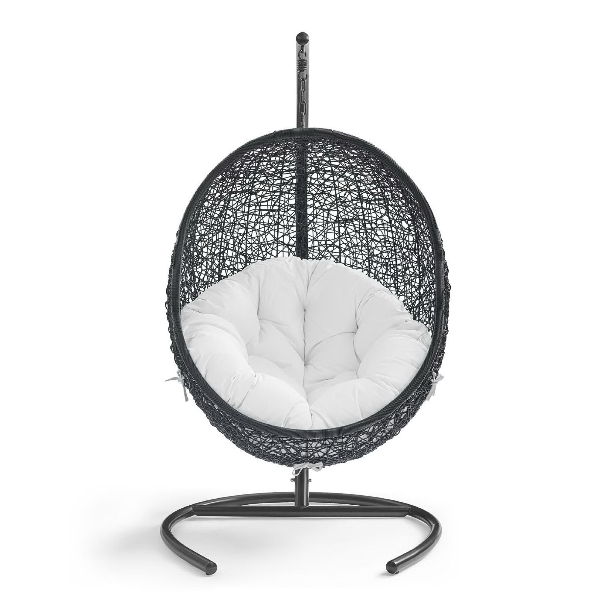 Encase Swing Outdoor Patio Lounge Chair, White