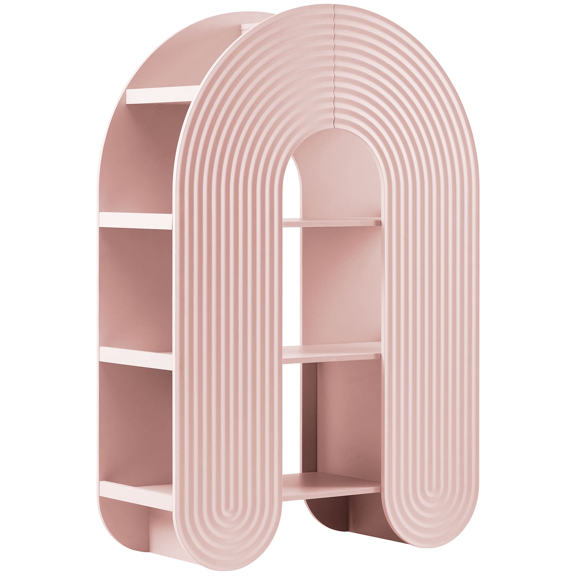 Daydream 58" Arched Bookshelf, Soft Pink