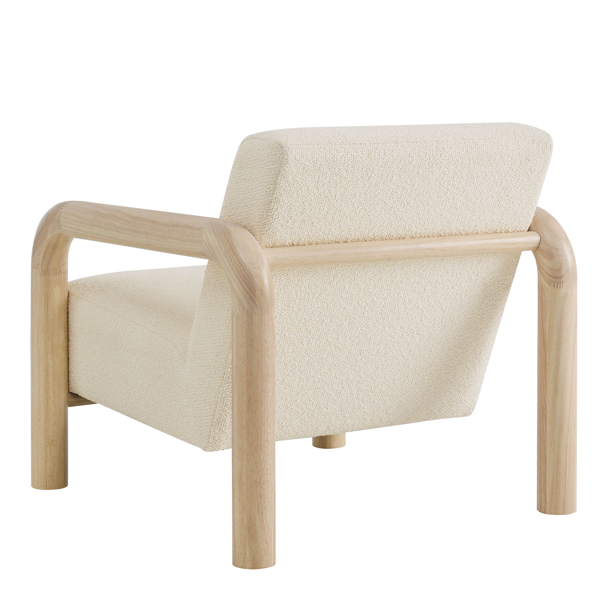 Sereno Boucle Accent Chair, Cream Oak