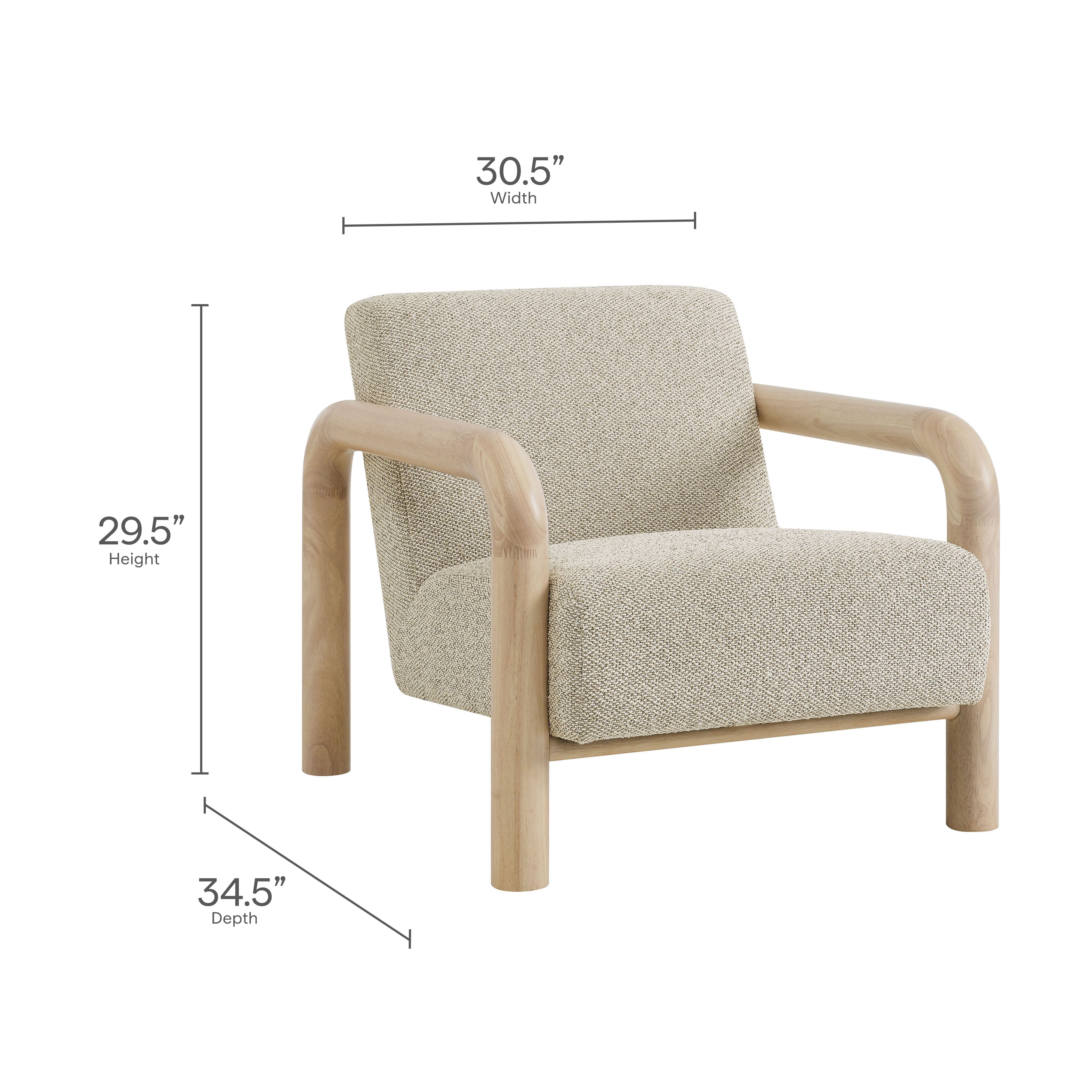 Sereno Boucle Accent Chair, Marble Oak