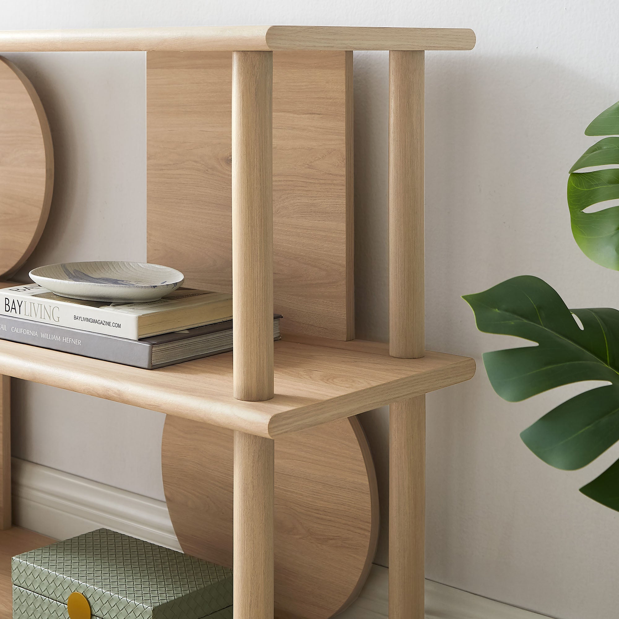 Zadie 55 Inch Console Table, Light Oak
