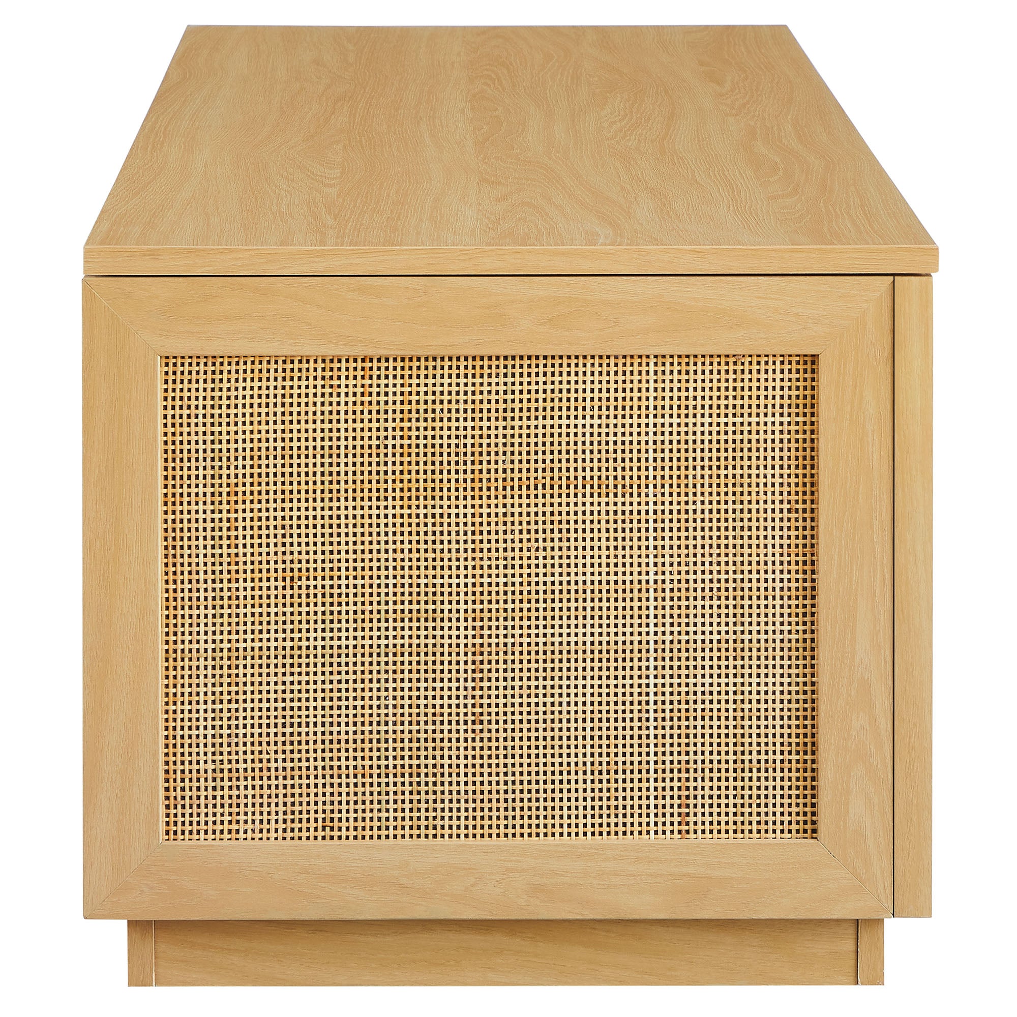 Soma 47" Rattan Storage Bench, Oak