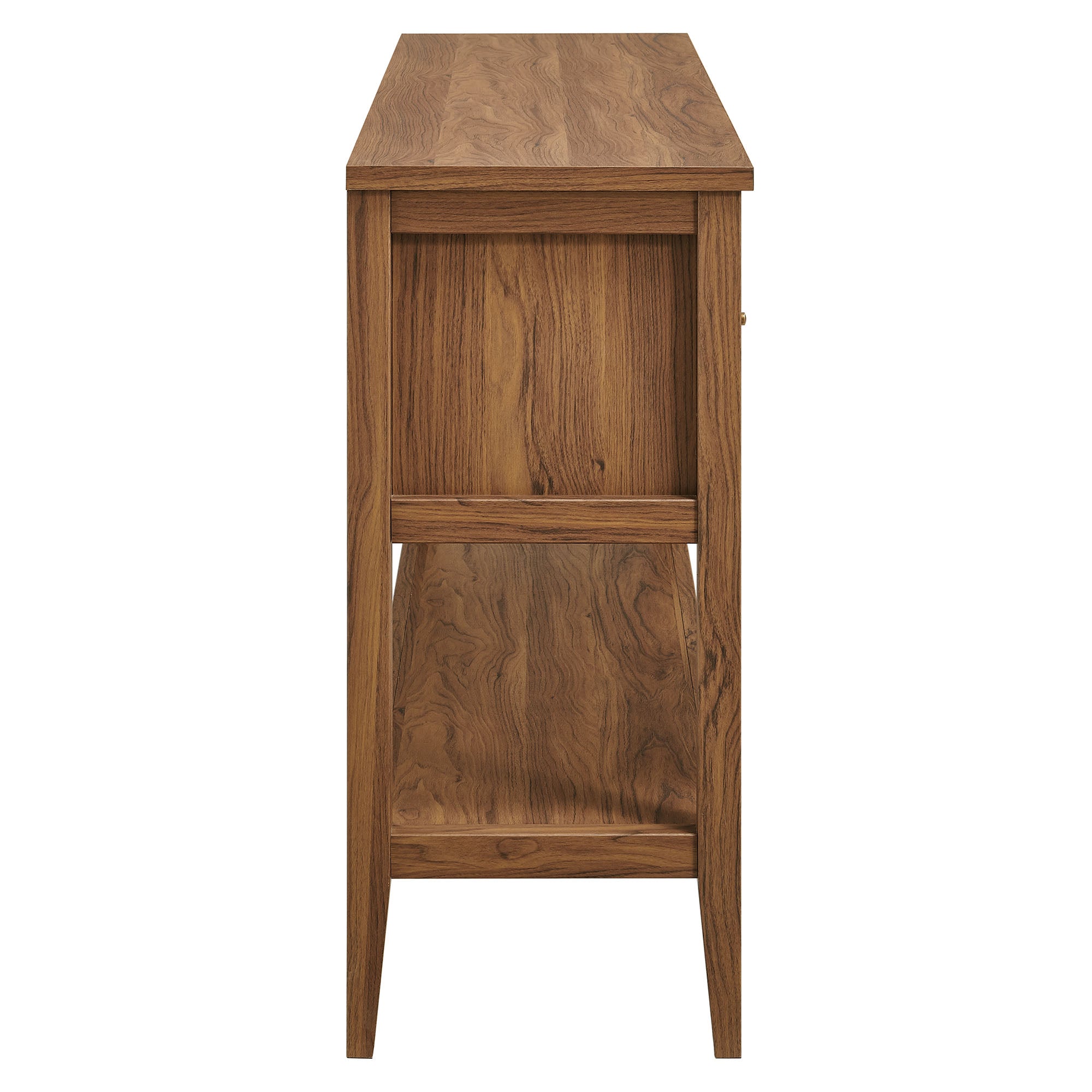 Soma 62 Inch Rattan Console Table, Walnut
