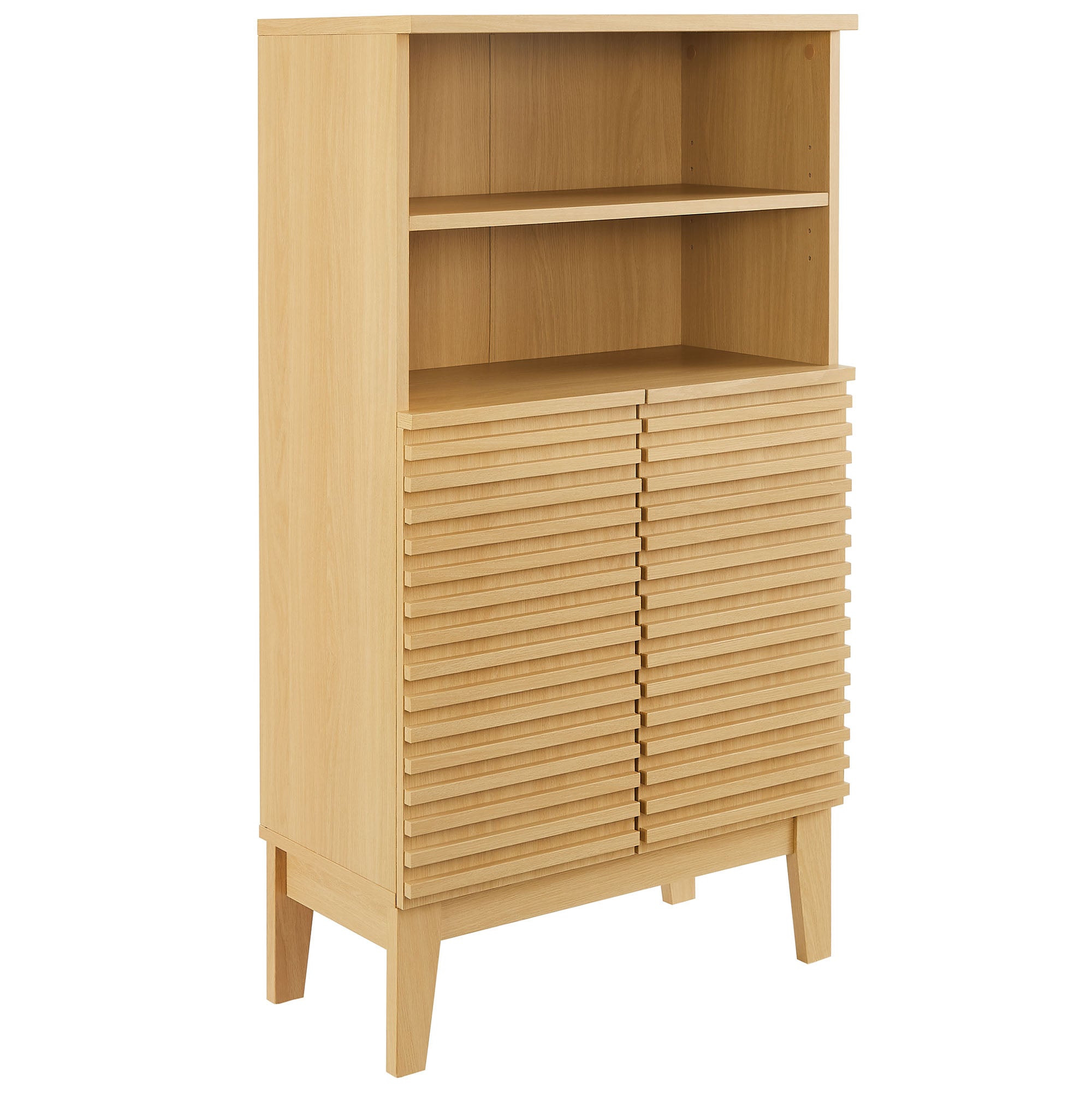 Render Freestanding Bathroom Storage Cabinet, Oak