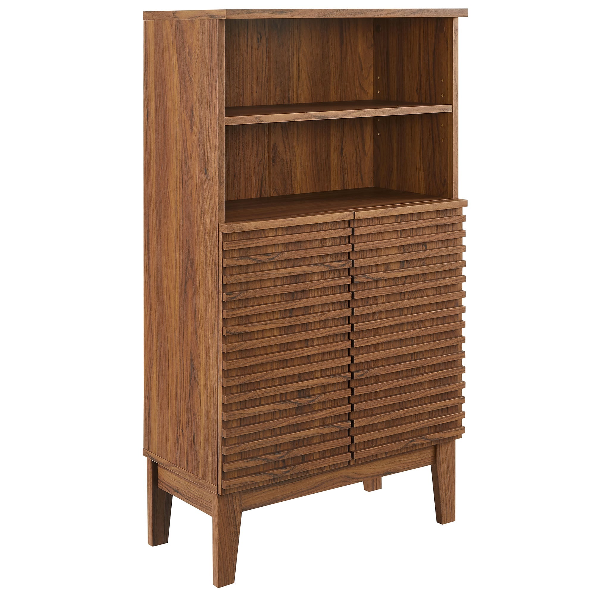 Render Freestanding Bathroom Storage Cabinet, Walnut
