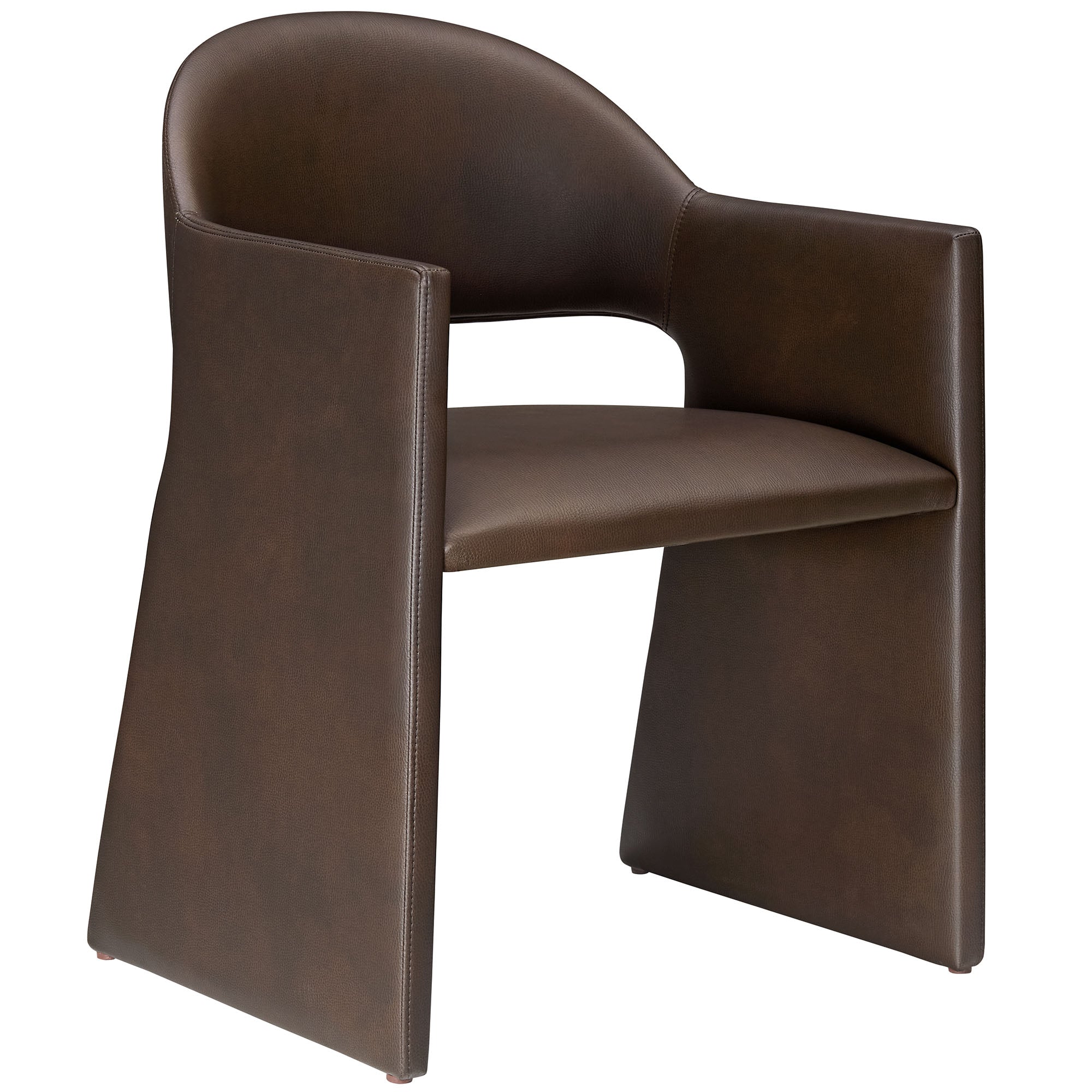 Talia Vegan Leather Dining Armchair, Espresso
