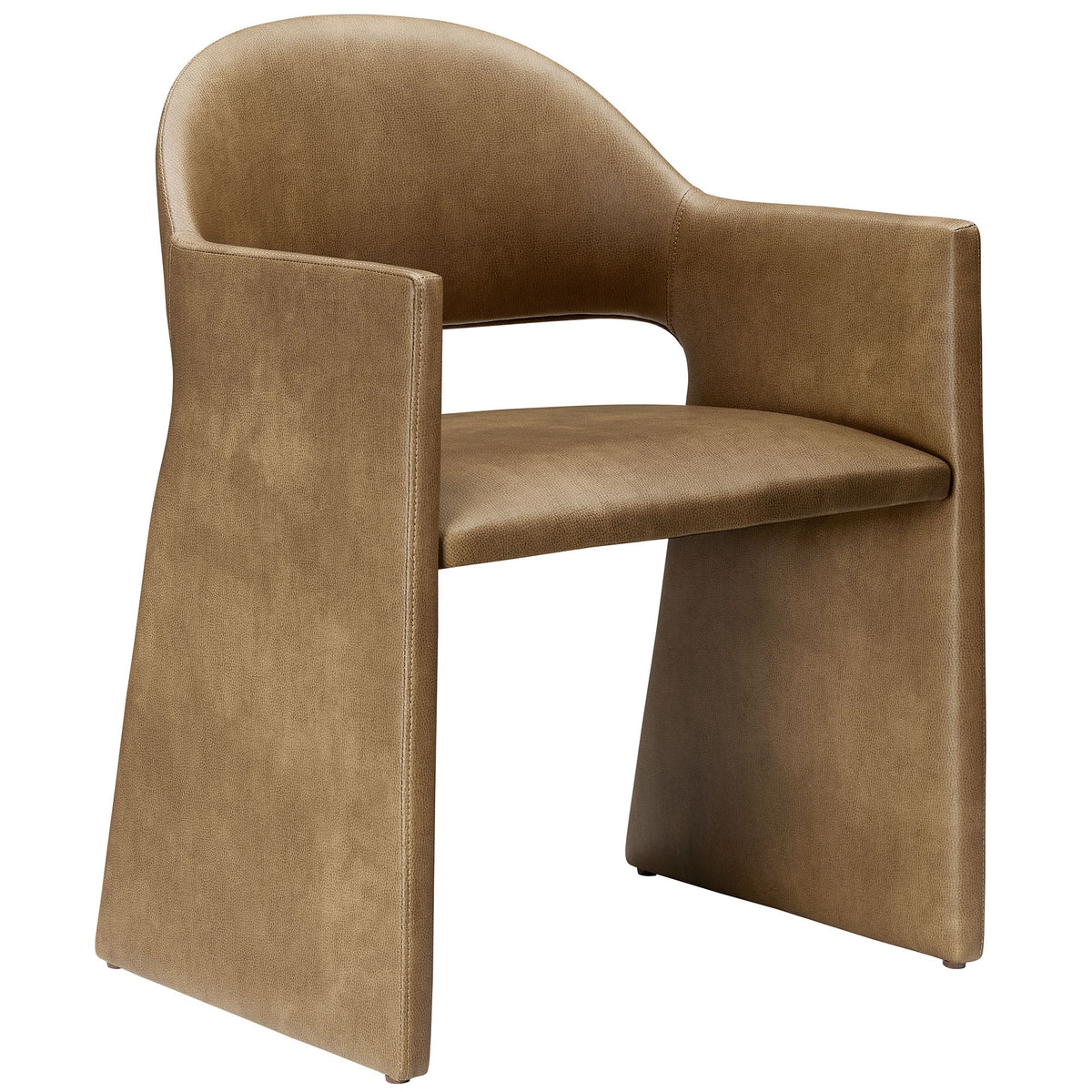 Talia Vegan Leather Dining Armchair, Toast