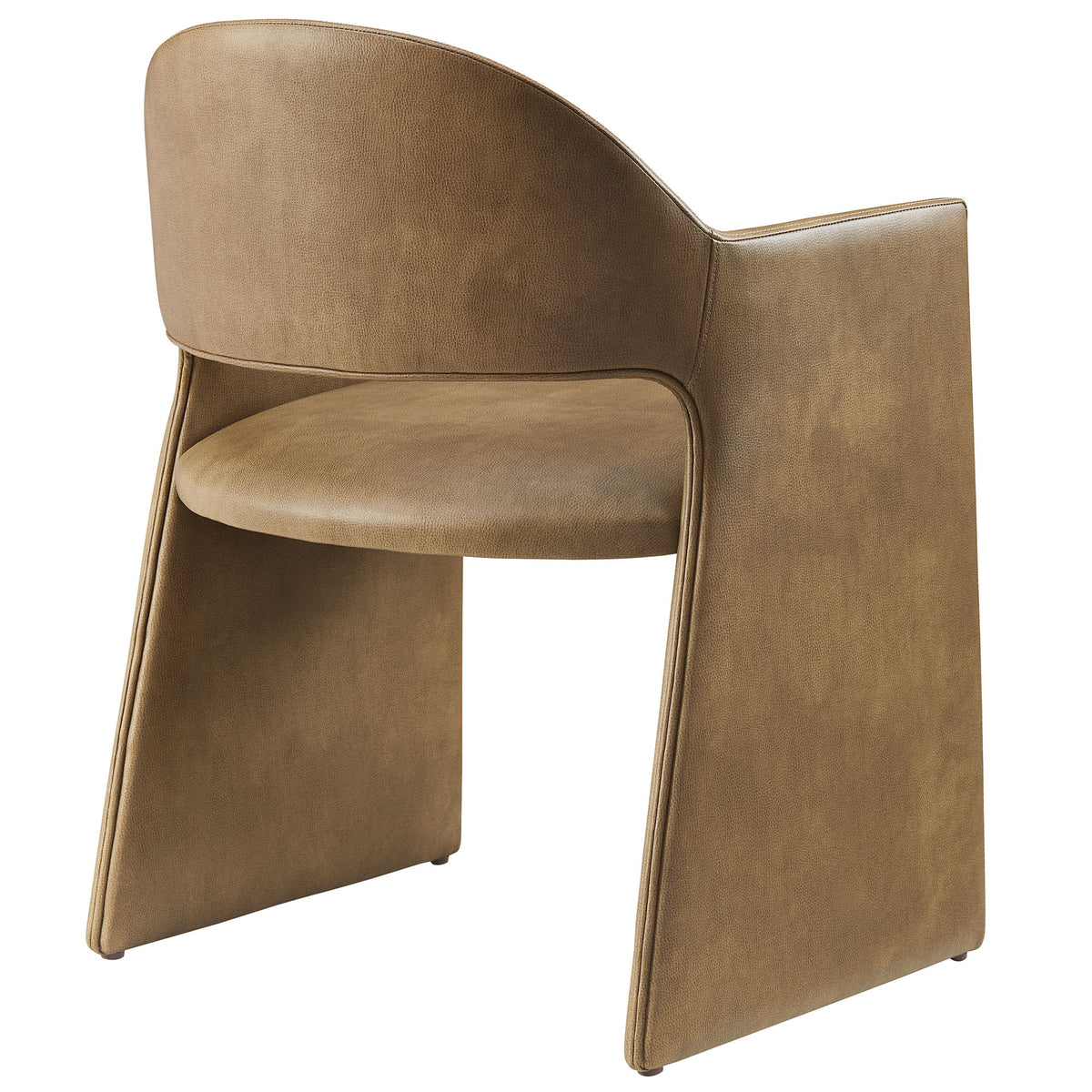 Talia Vegan Leather Dining Armchair, Toast