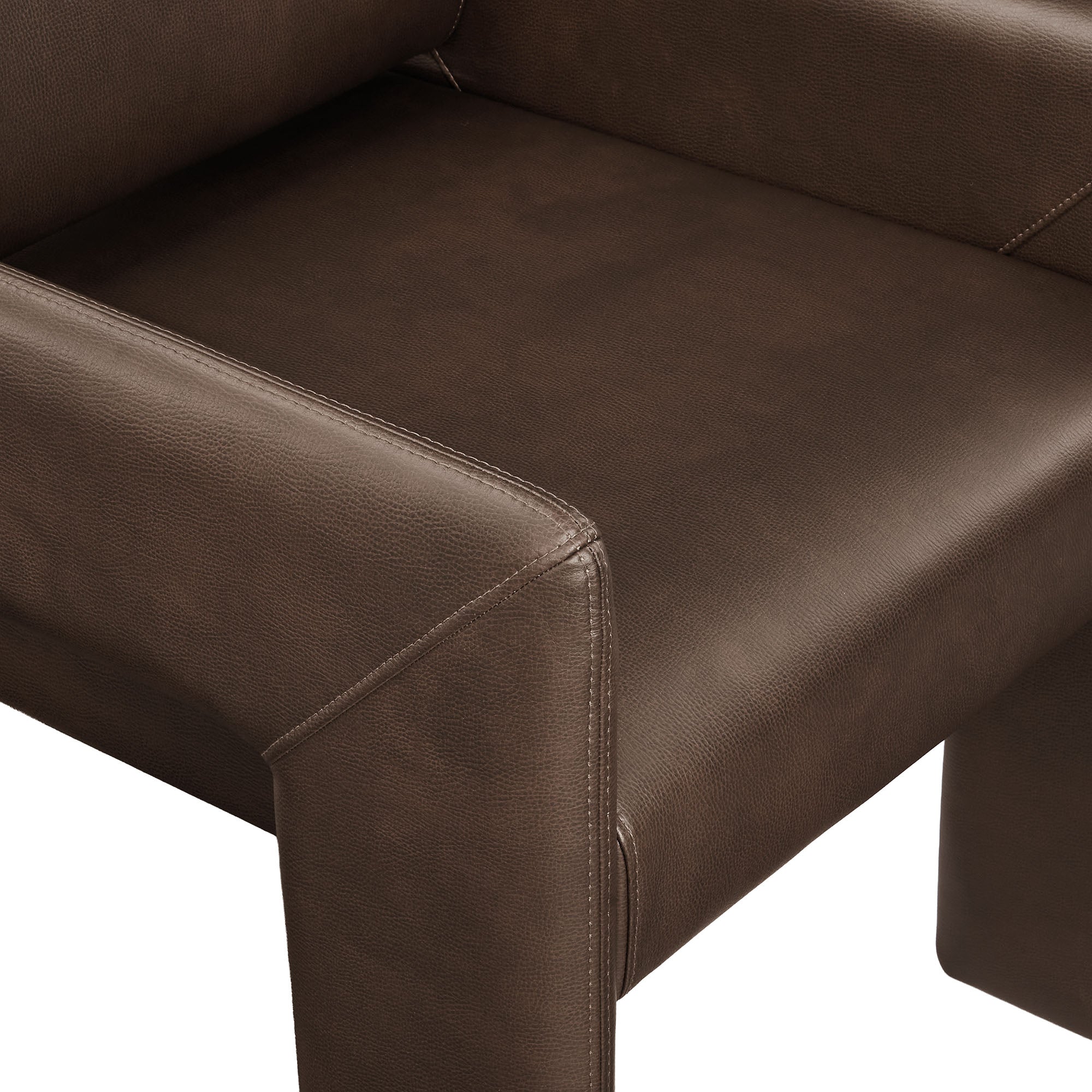 Daven Vegan Leather Dining Armchair, Espresso