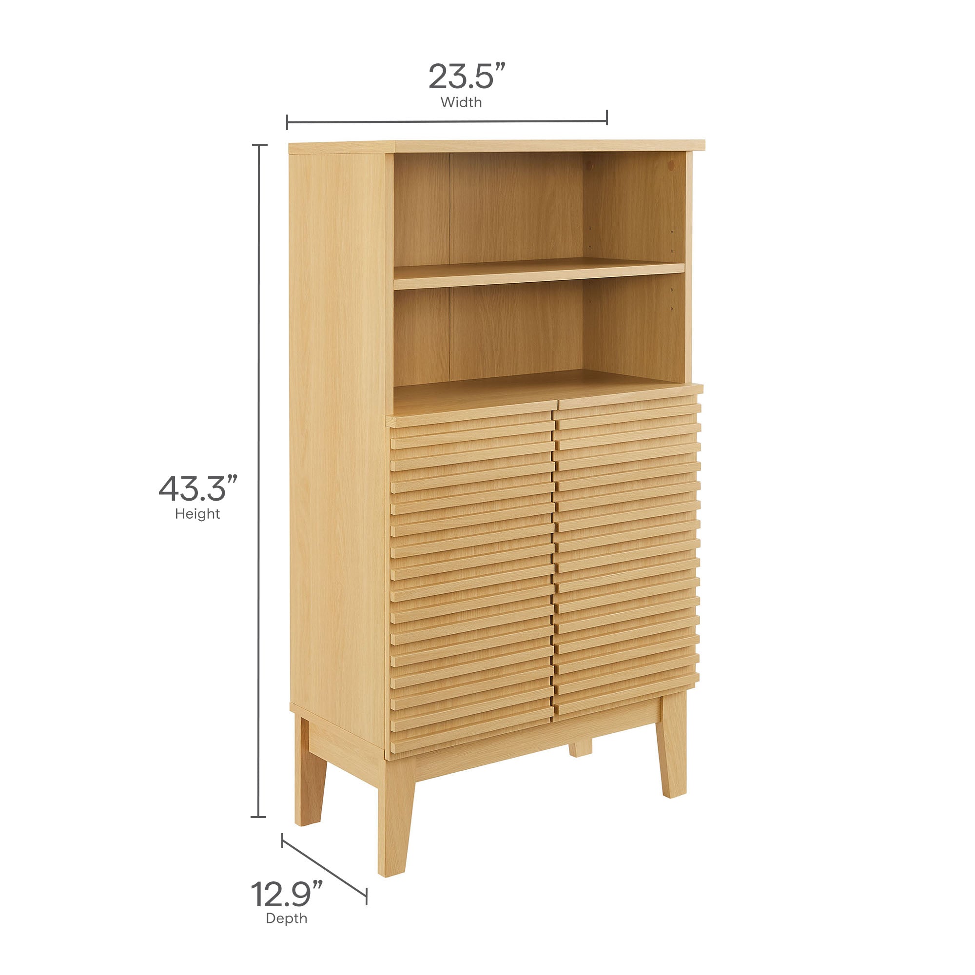 Render Bathroom Cabinet Set, Oak