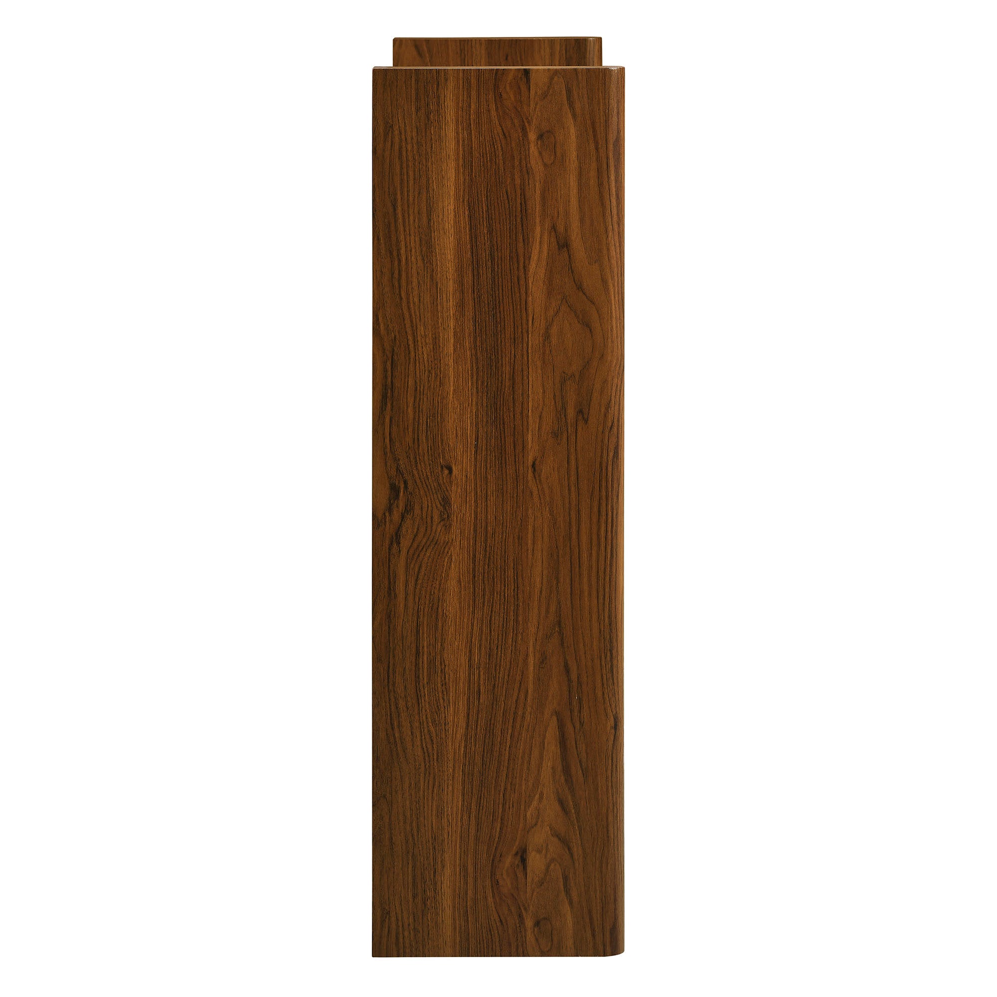 Emric Wave Shoe Cabinet, Walnut
