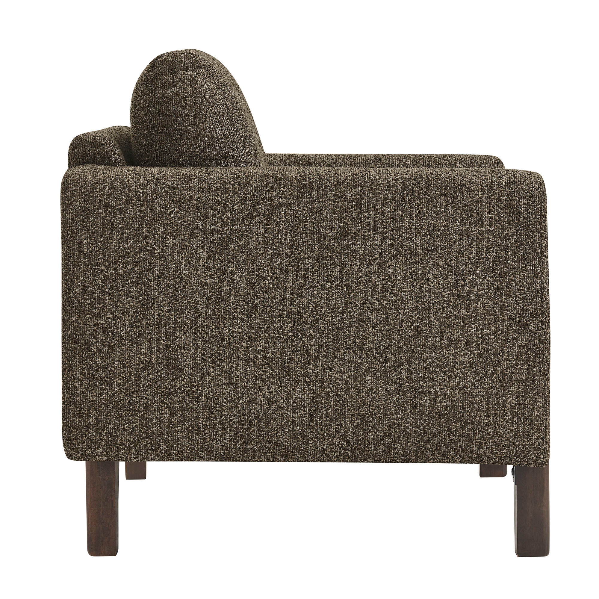 Hawken Boucle Fabric Accent Armchair, Antique Espresso