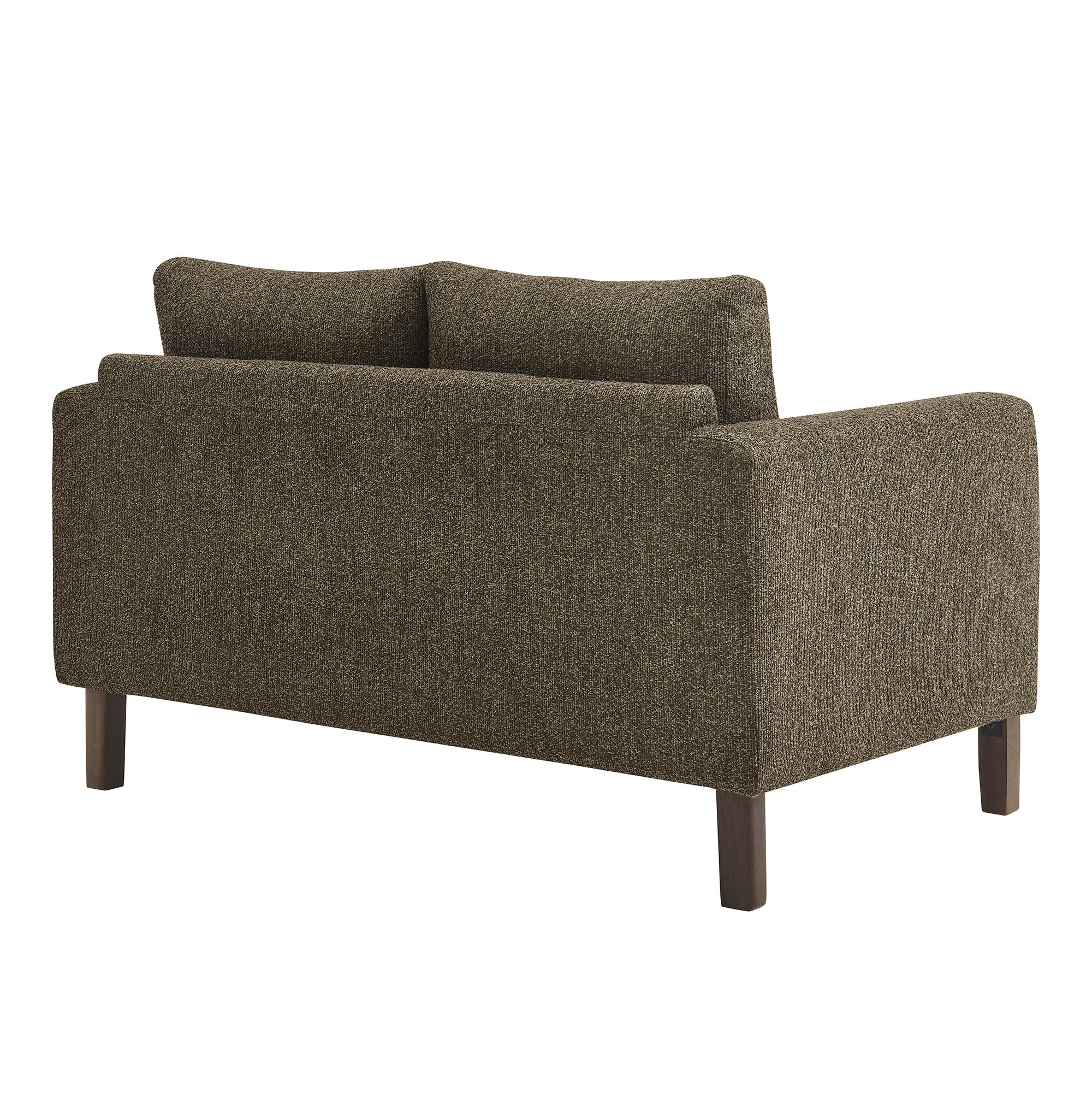 Hawken Boucle Fabric Loveseat, Antique Espresso