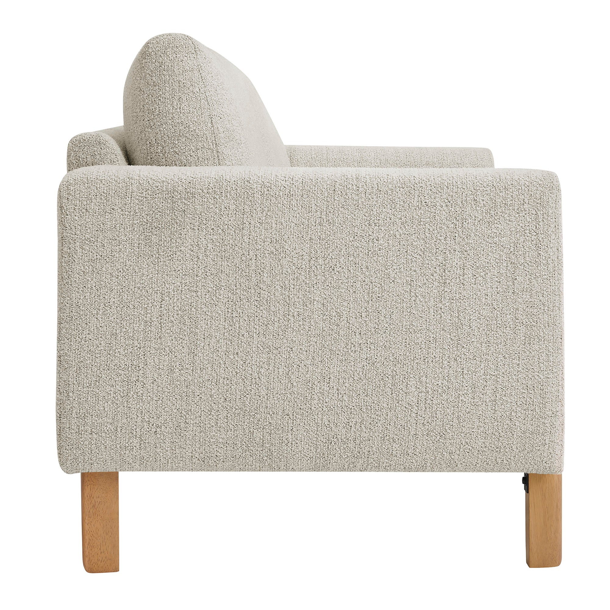 Hawken Boucle Fabric Loveseat, Parchment Beech