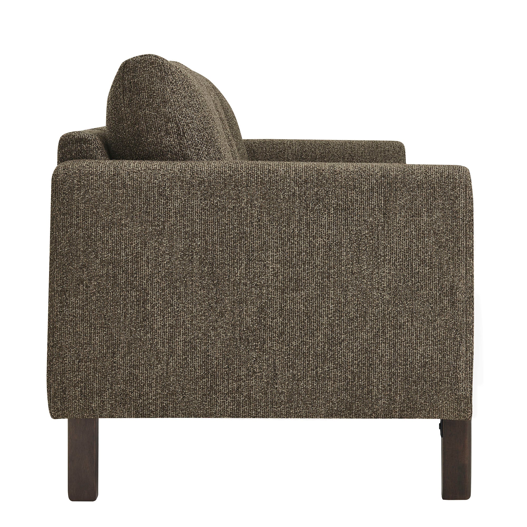 Hawken Boucle Fabric Sofa, Antique Espresso