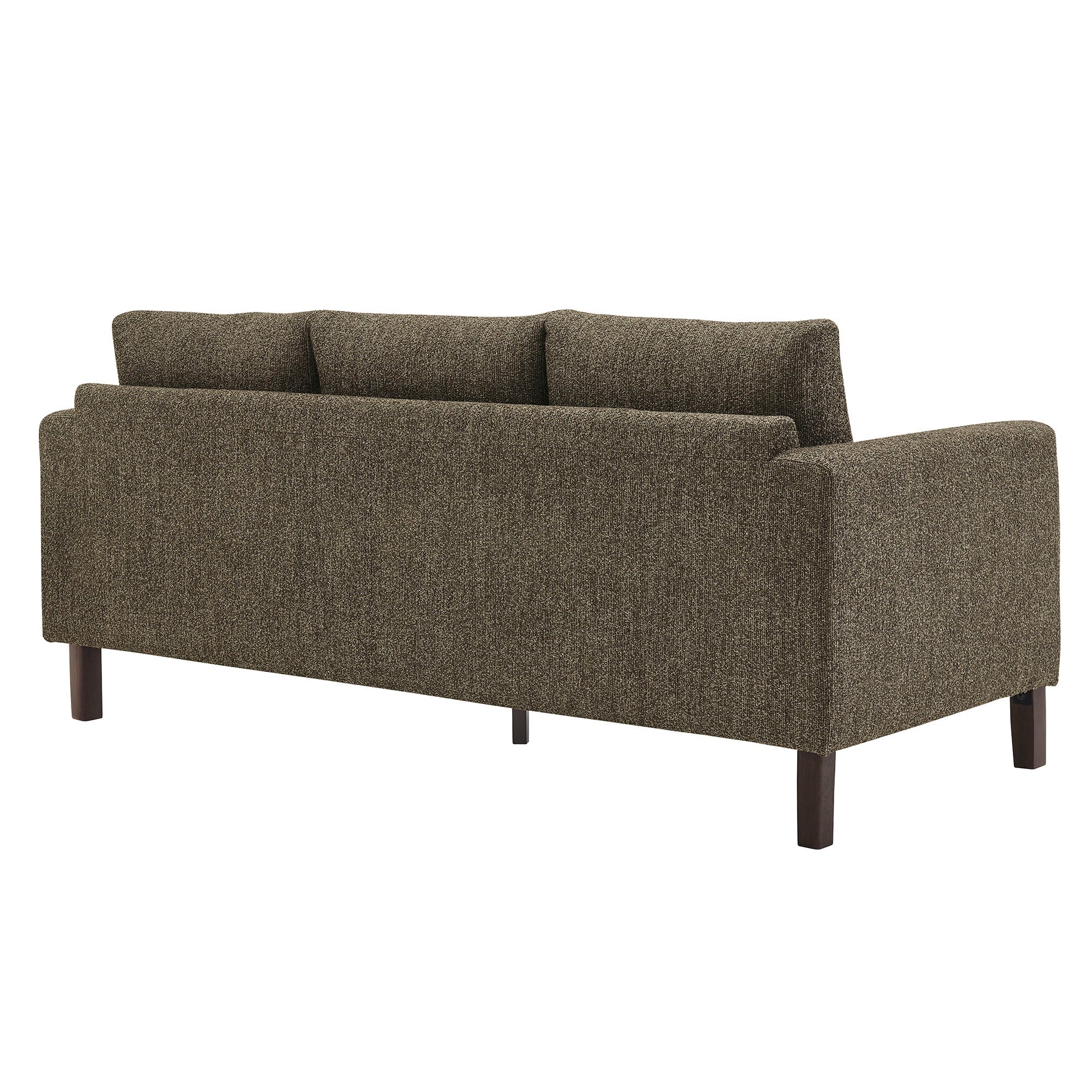 Hawken Boucle Fabric Sofa, Antique Espresso