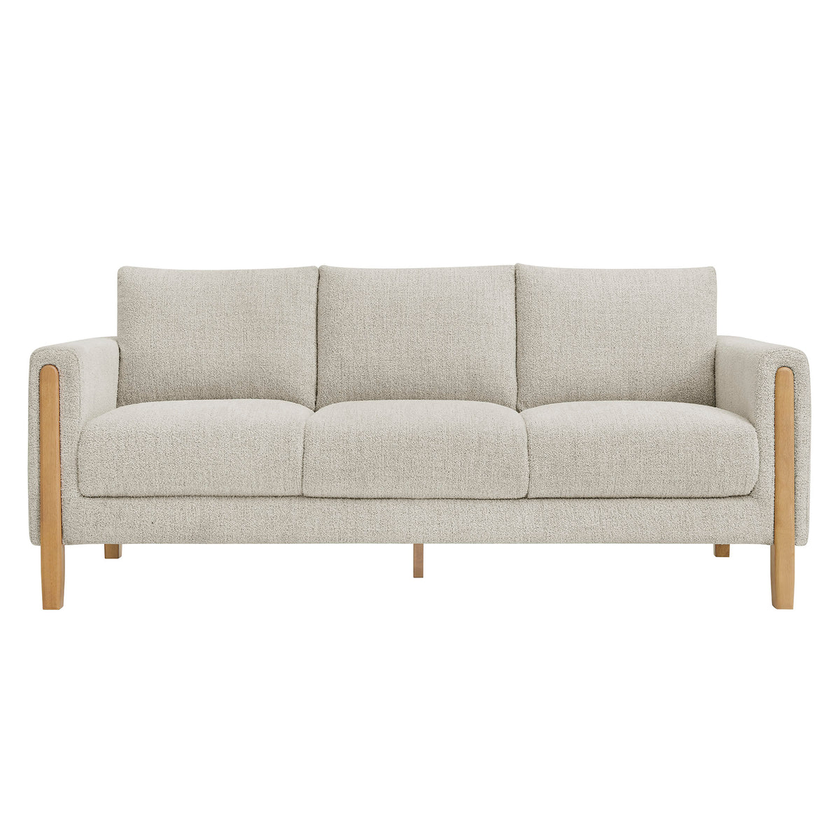 Hawken Boucle Fabric Sofa, Parchment Beech