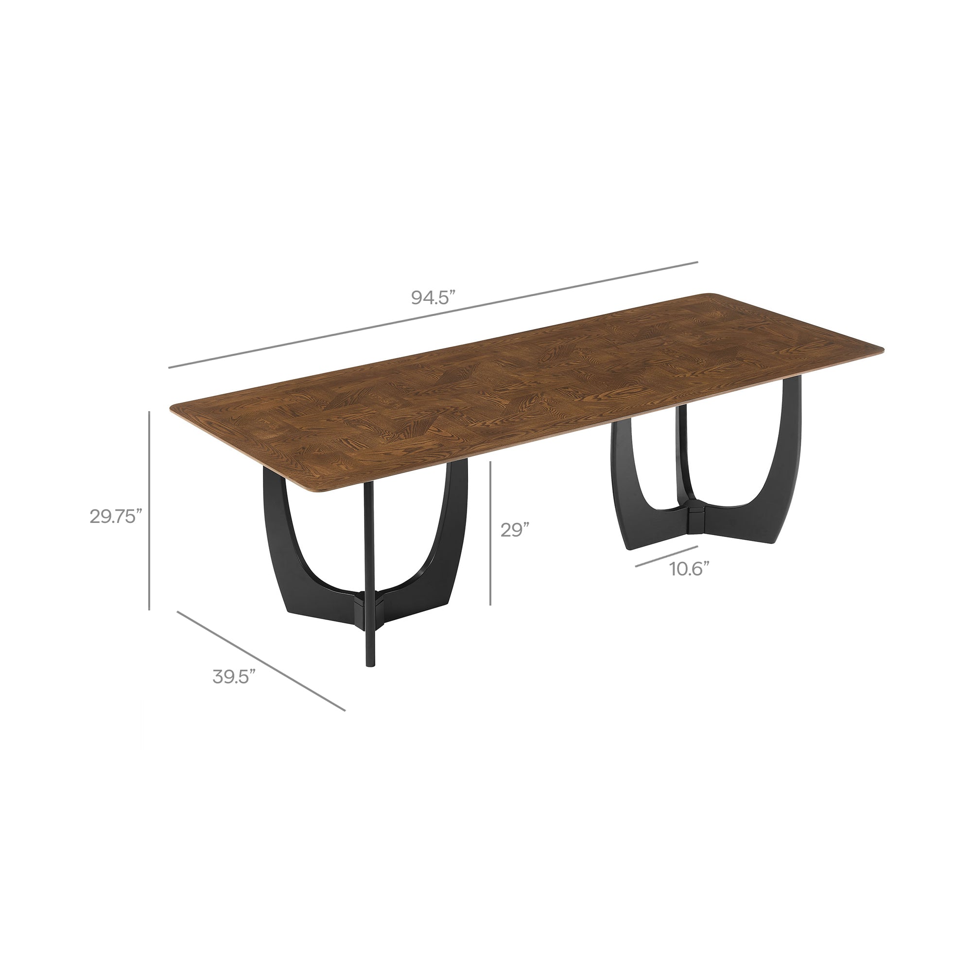 Wrenly 94" Dining Table, Walnut
