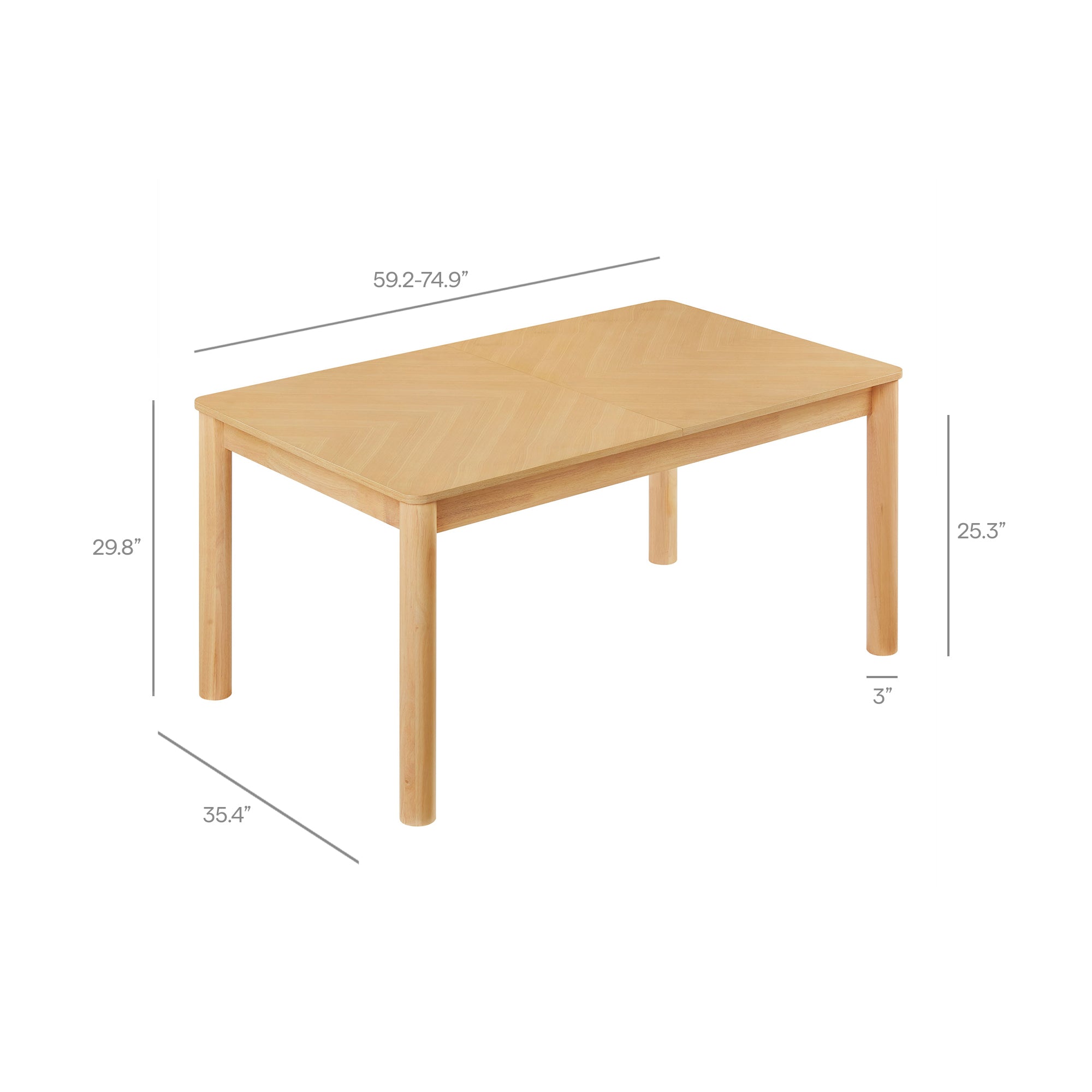 Alba Extendable Dining Table, Oak