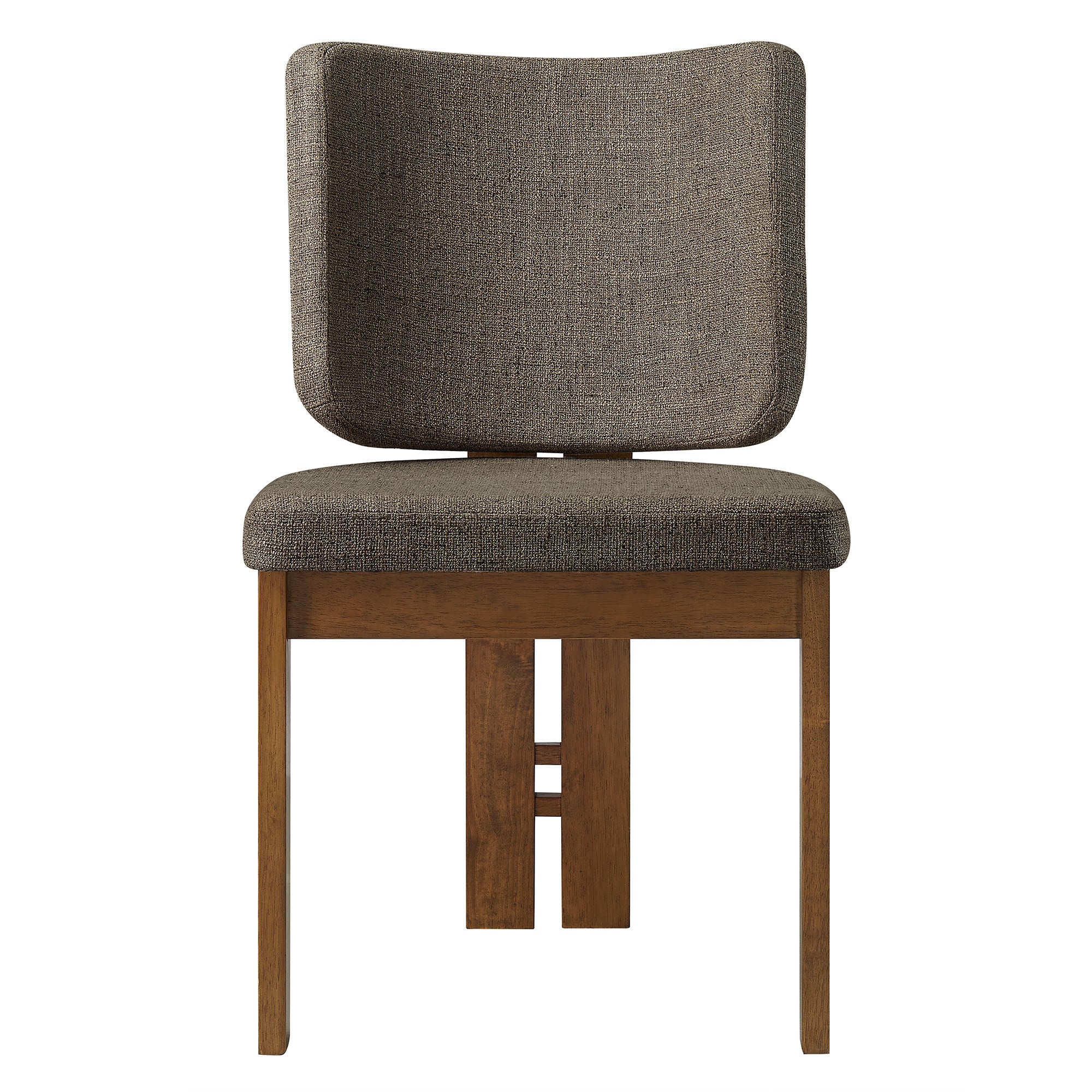 Alba Armless Upholstered Dining Chairs Set Of 2, Taupe