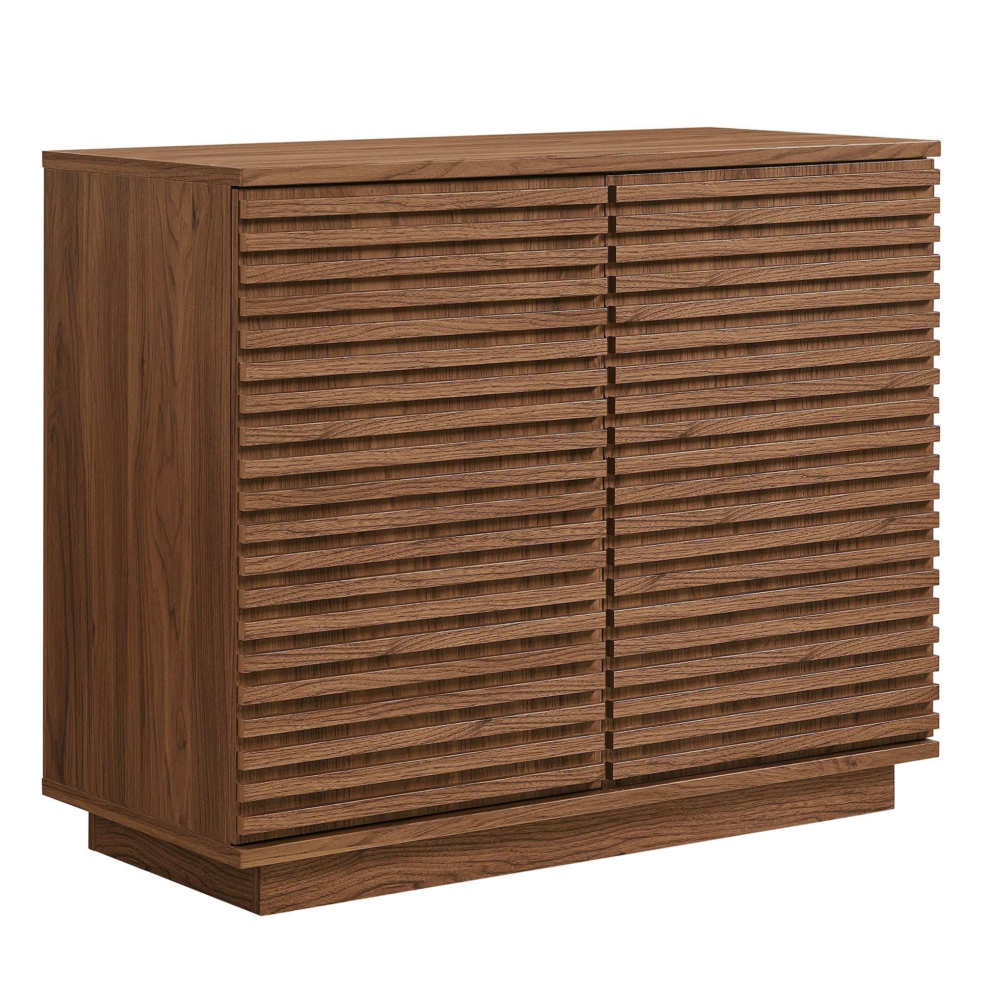 Render 2-Door Fluted Accent Cabinet, Walnut