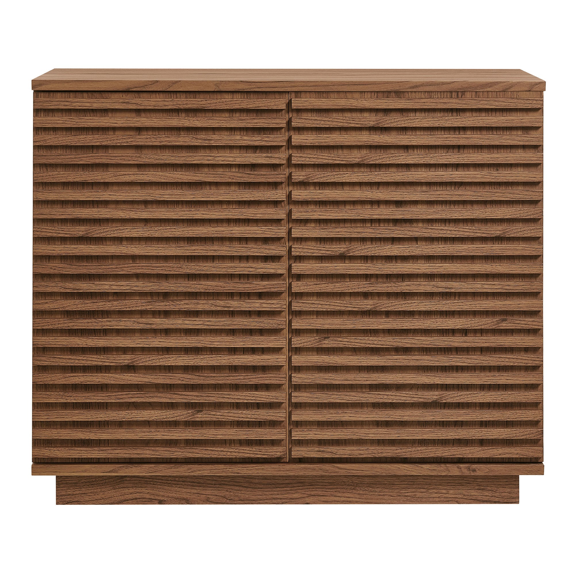 Render 2-Door Fluted Accent Cabinet, Walnut