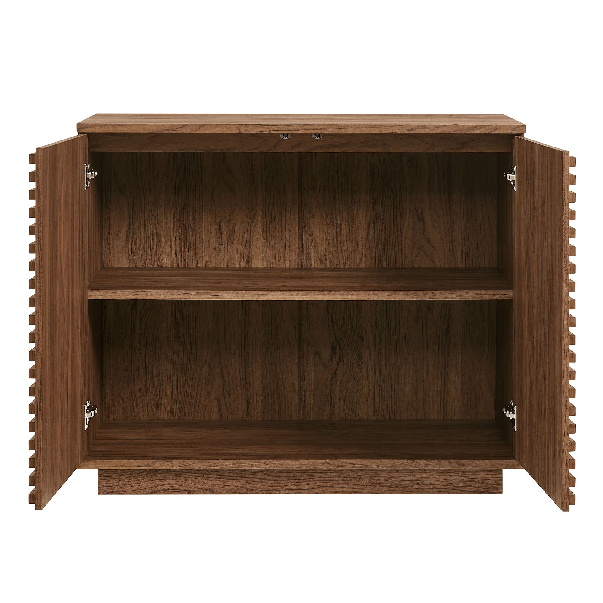 Render 2-Door Fluted Accent Cabinet, Walnut