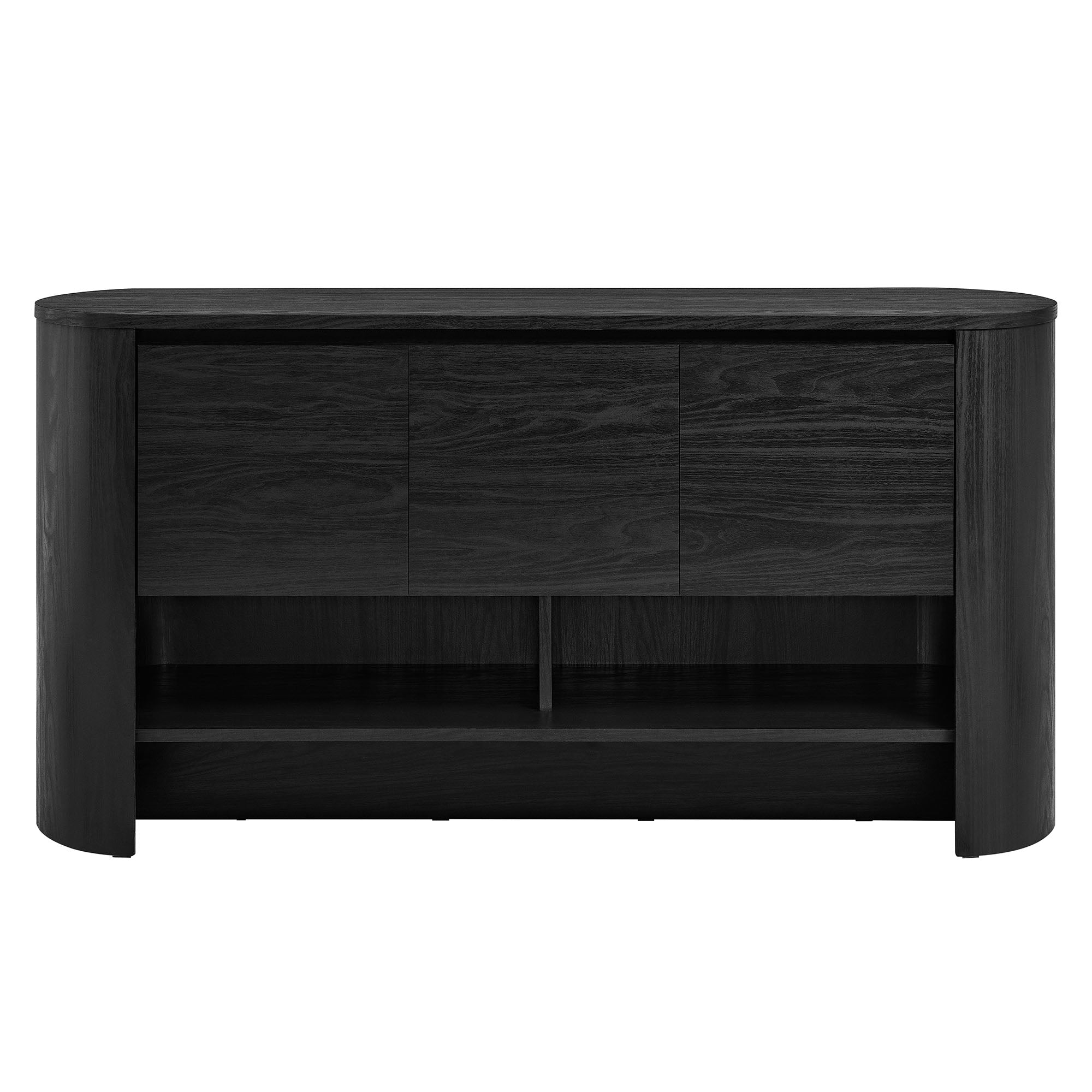 Duval 62 Inch Oval Sideboard, Black