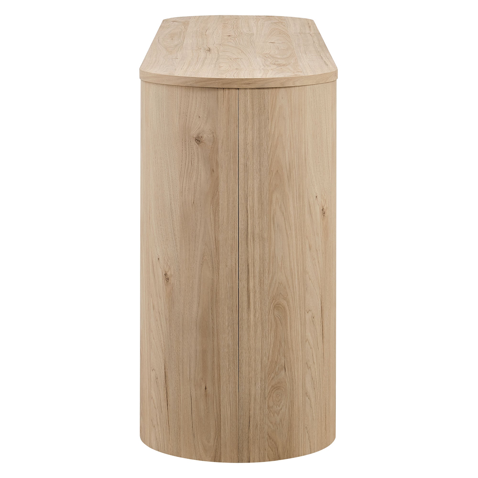 Duval 62 Inch Oval Sideboard, Light Oak