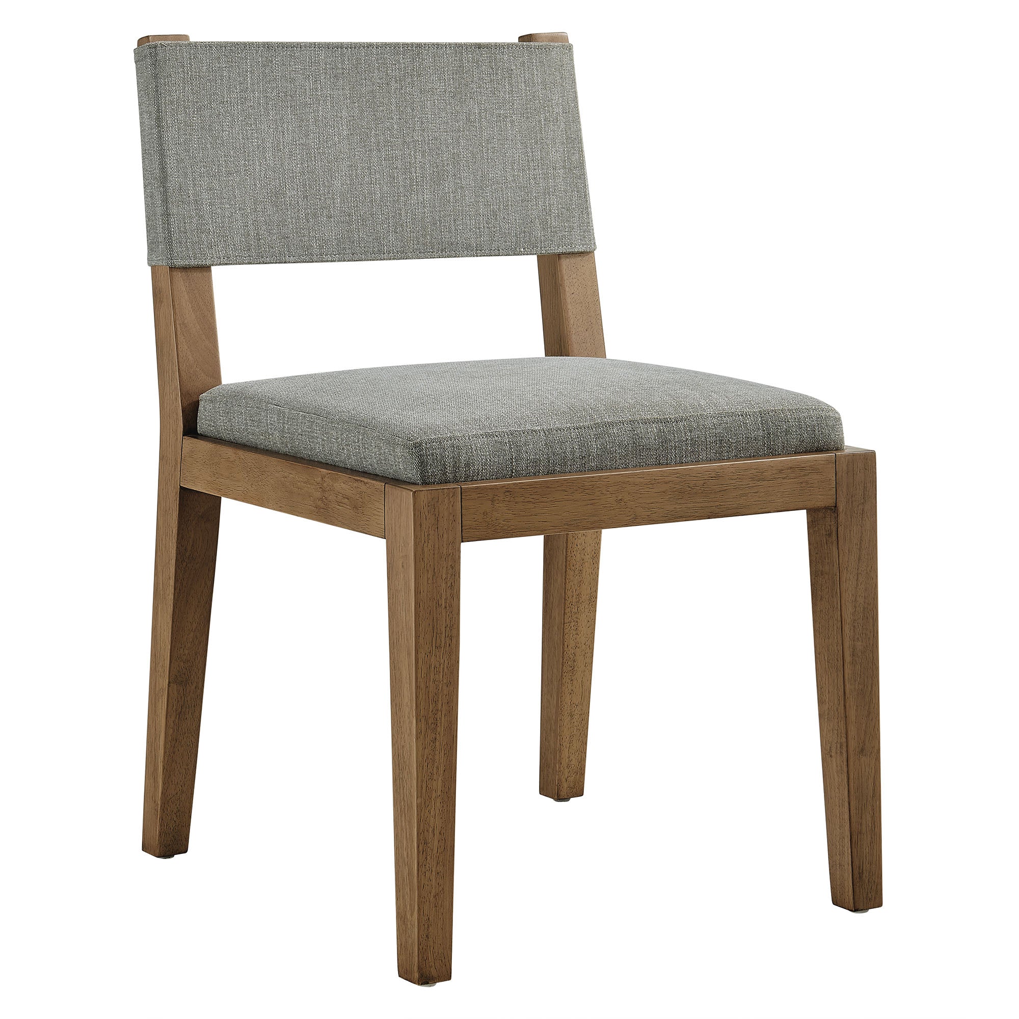 Calder Fabric Upholstered Wood Armless Dining Chair, Wheat