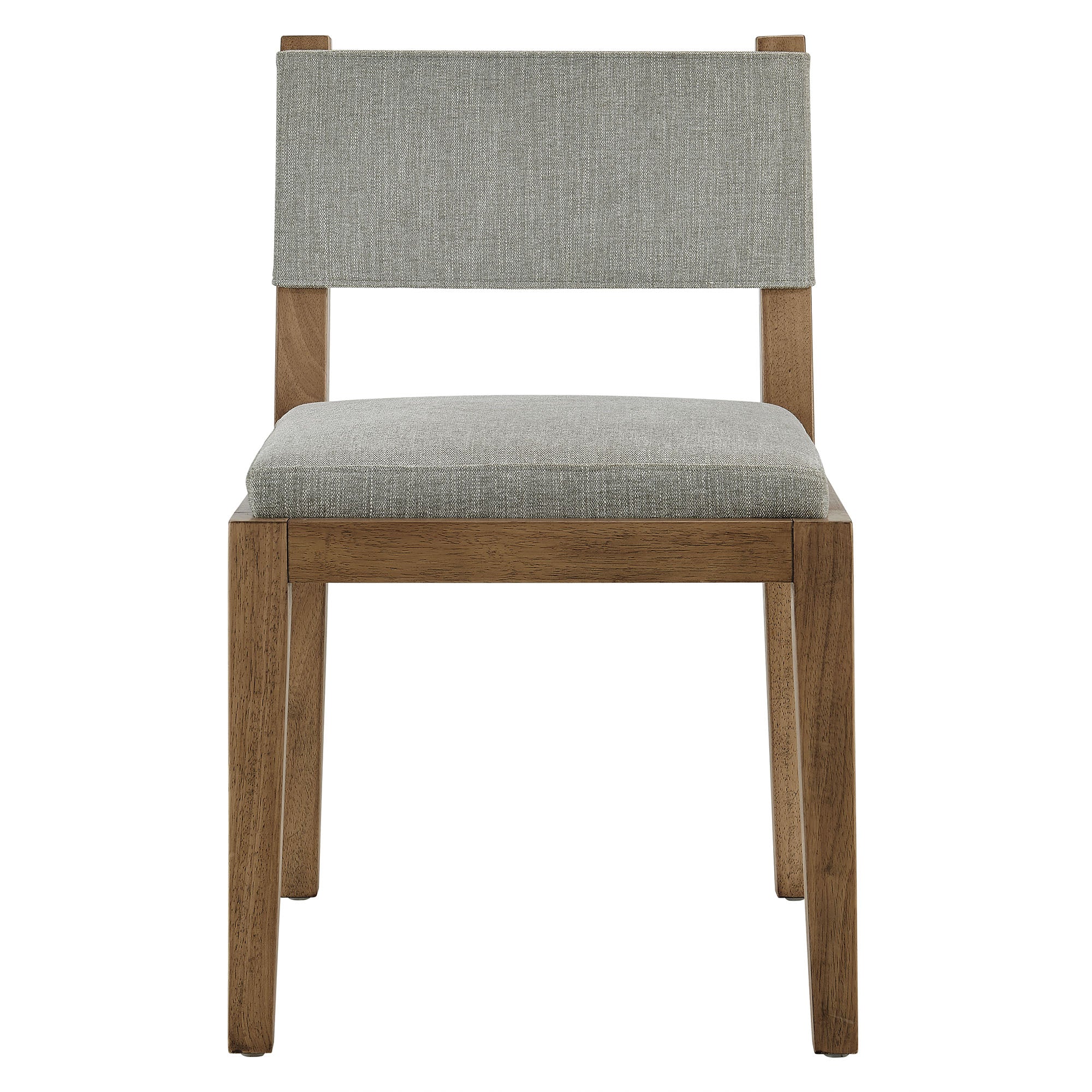 Calder Fabric Upholstered Wood Armless Dining Chair, Wheat