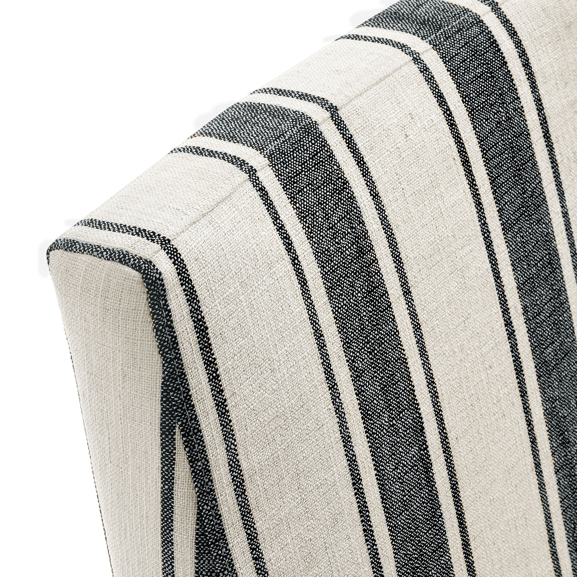 Tessera Striped Slipcovered Dining Side Chair, Black Stripe