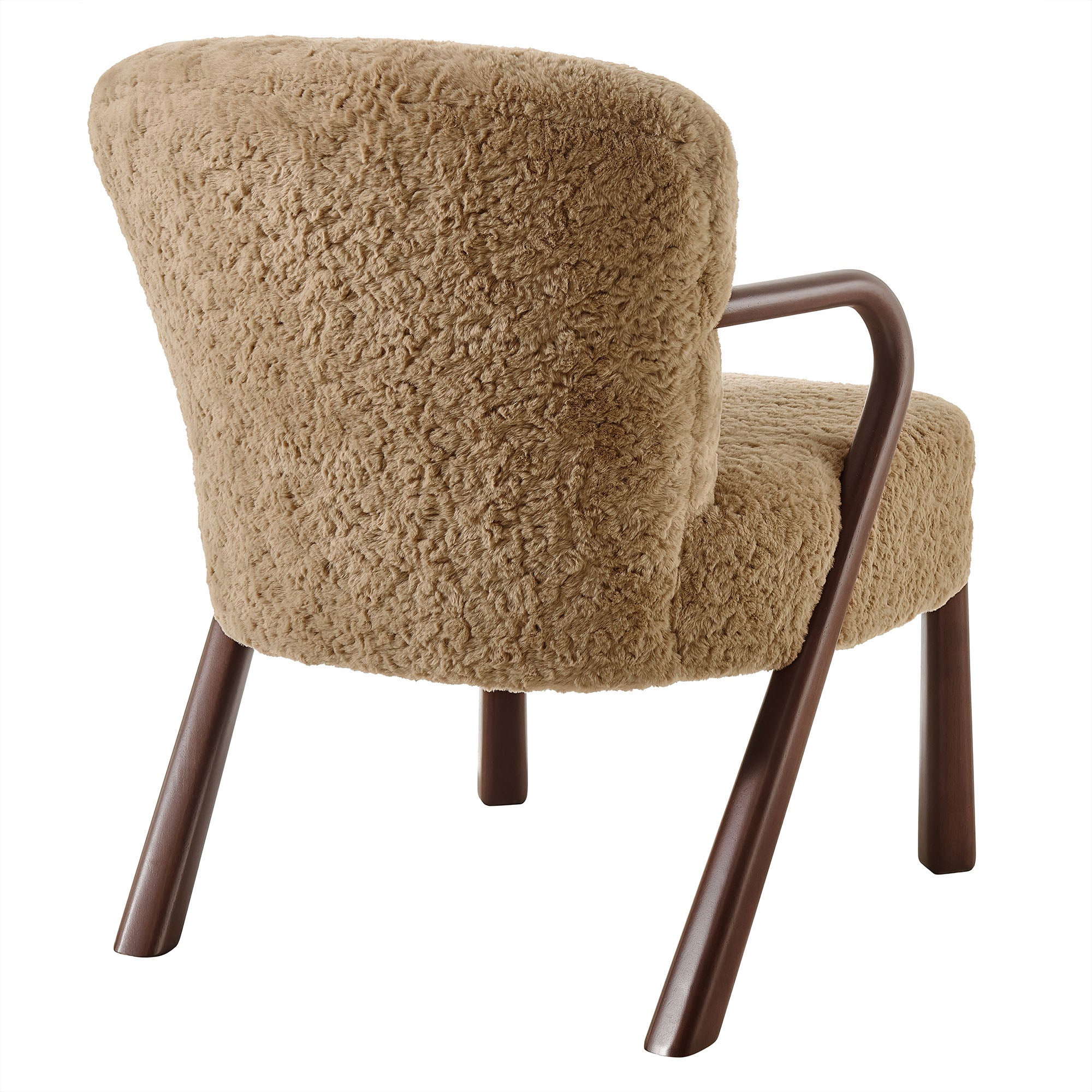 Arden Faux Shearling Accent Armchair, Sand