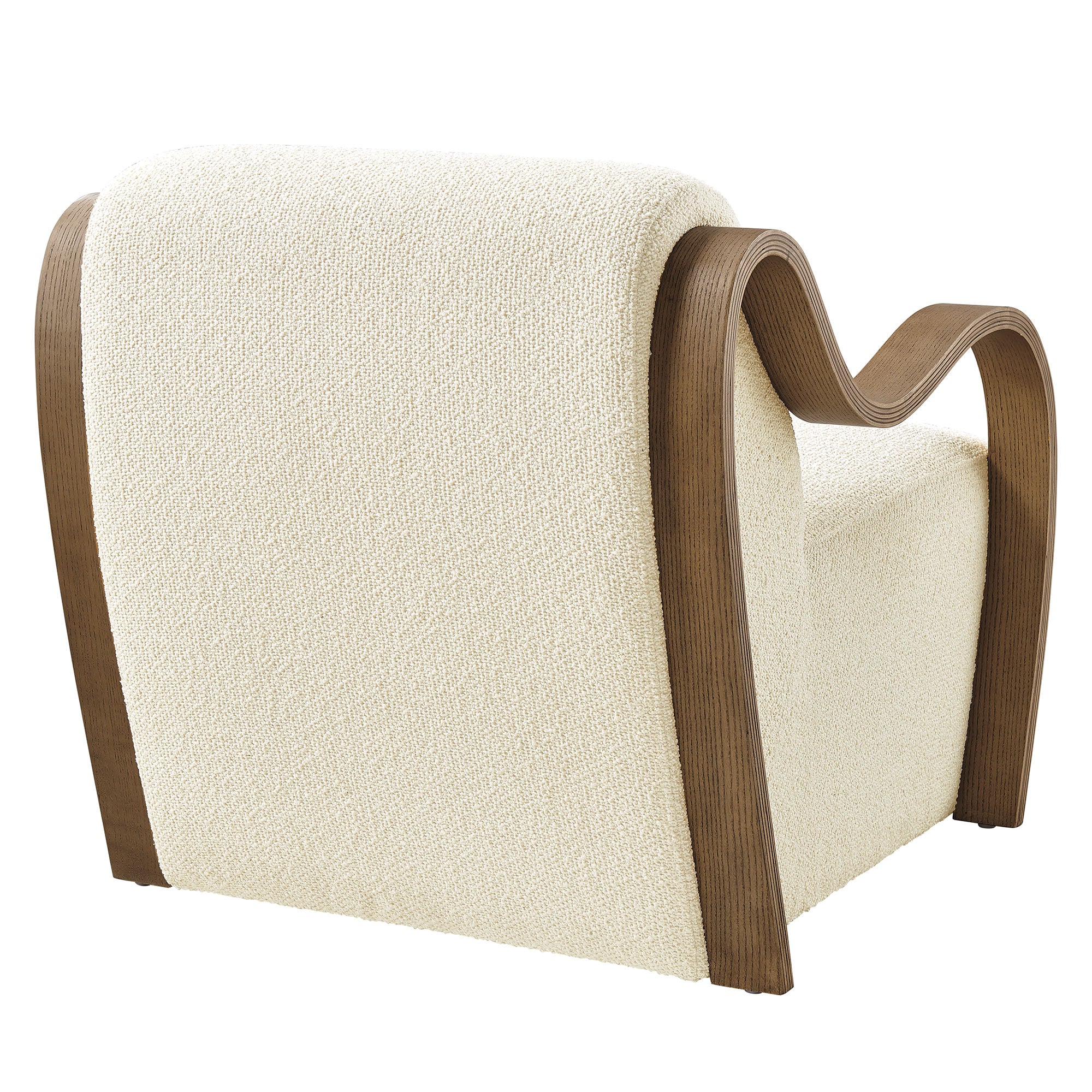 Atrium Lattice Boucle Accent Armchair, Cream