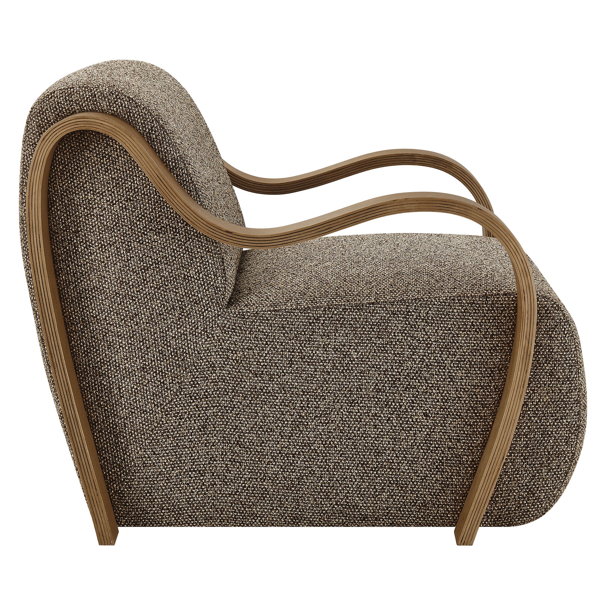 Atrium Lattice Boucle Accent Armchair, Earth