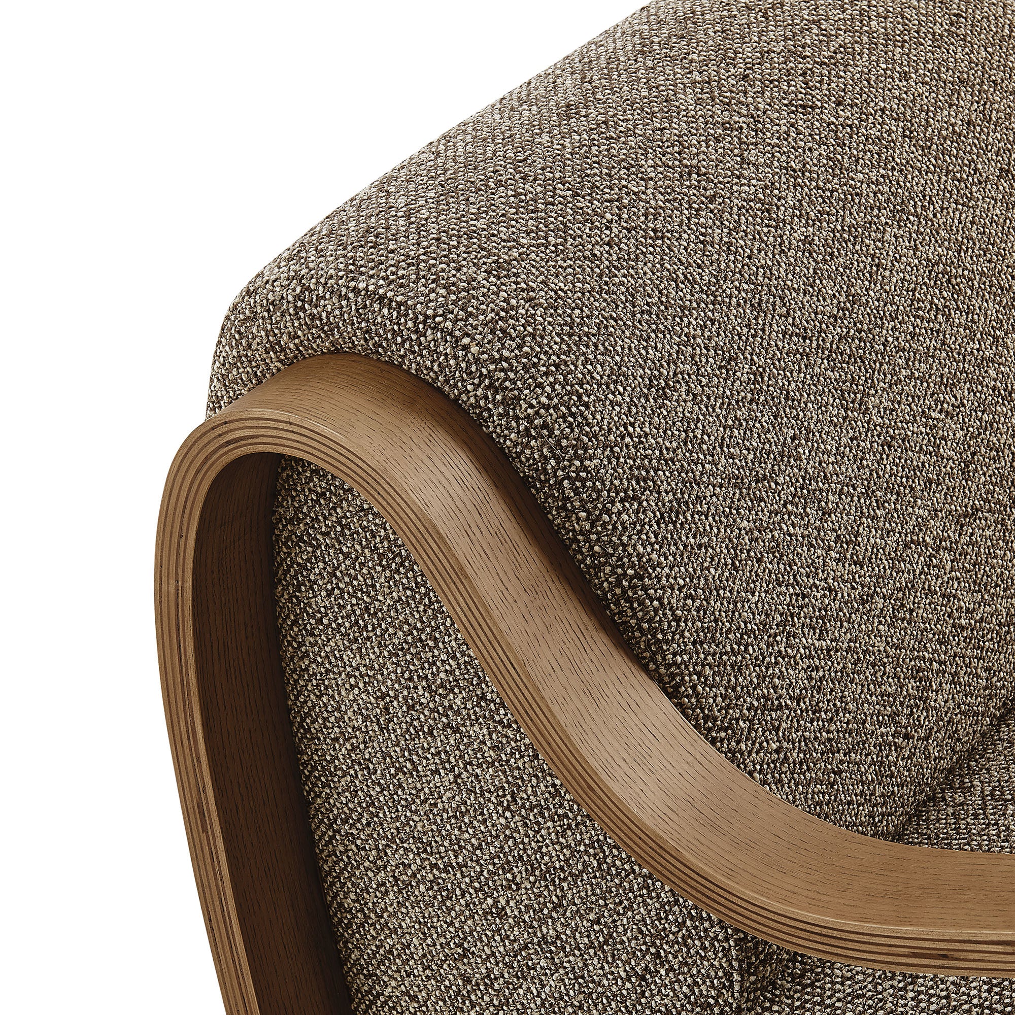 Atrium Lattice Boucle Accent Armchair, Earth