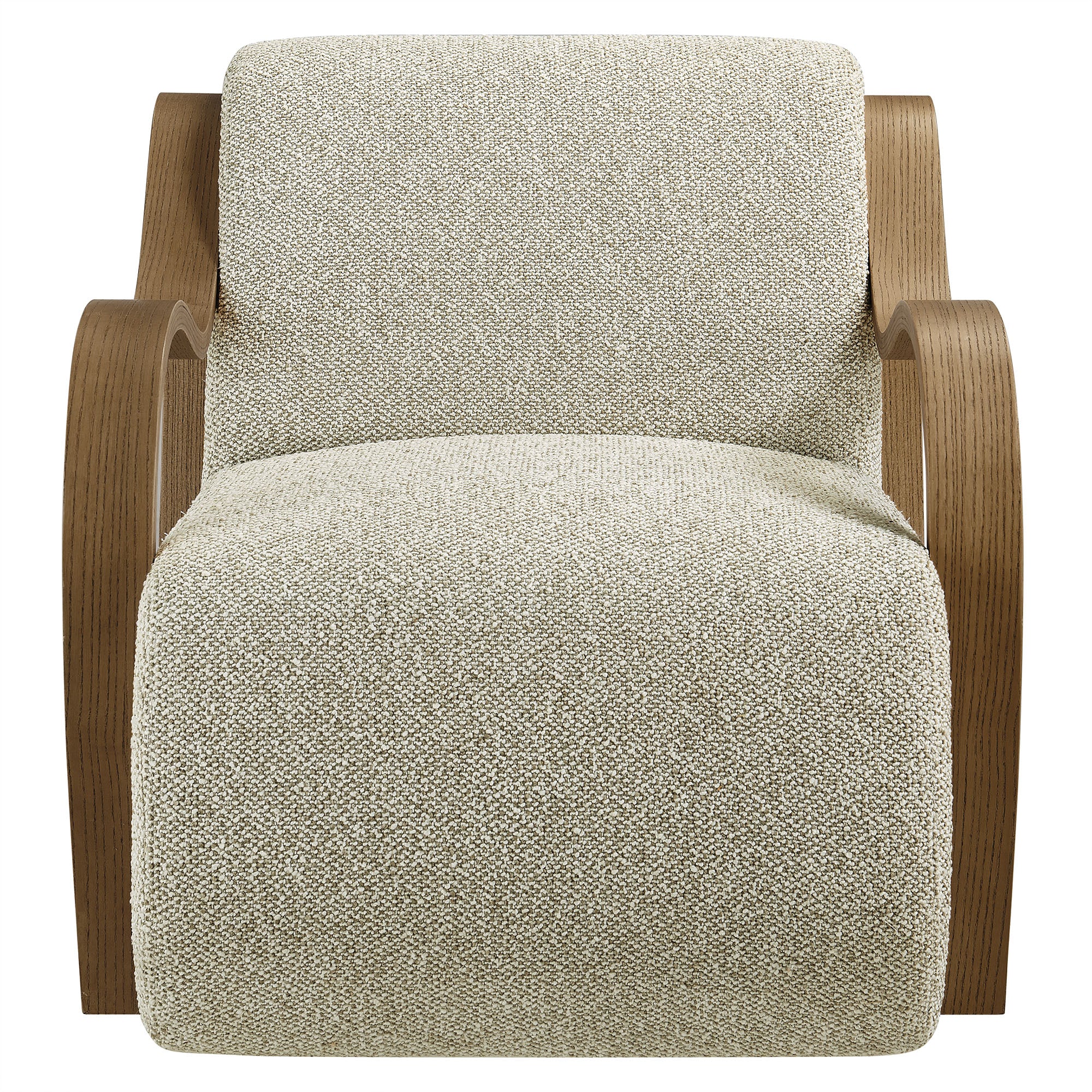 Atrium Lattice Boucle Accent Armchair, Marble
