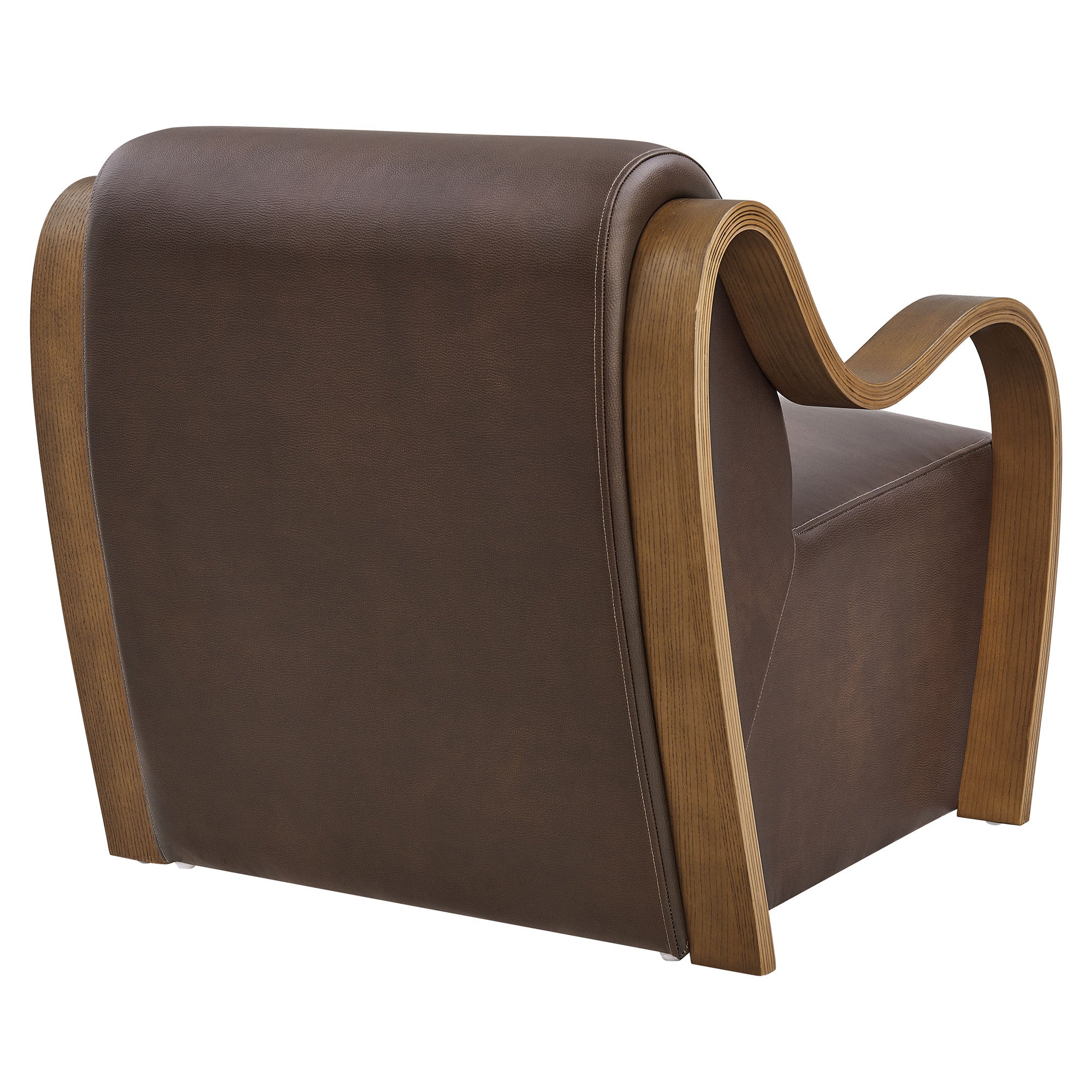 Atrium Vegan Leather Accent Armchair, Espresso